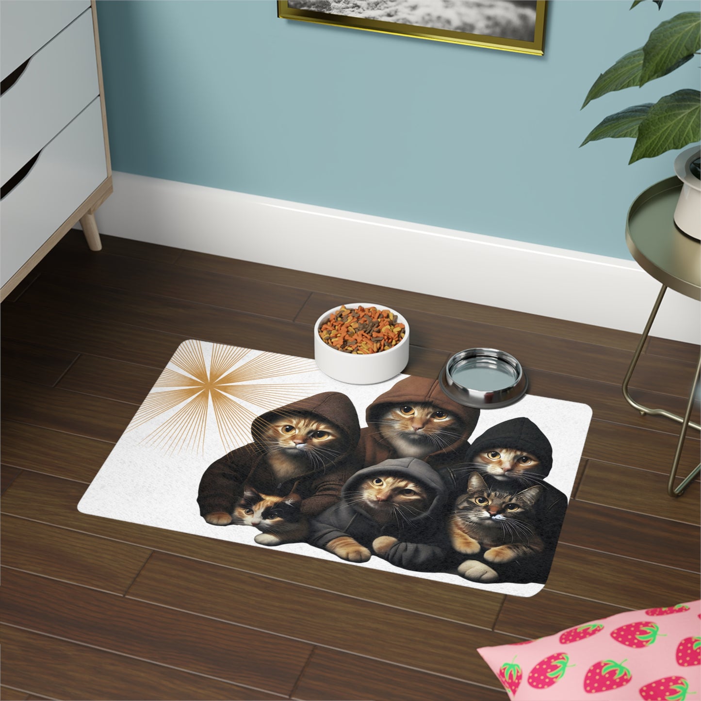 Pet Food Mat (12x18) - Gangsta cats