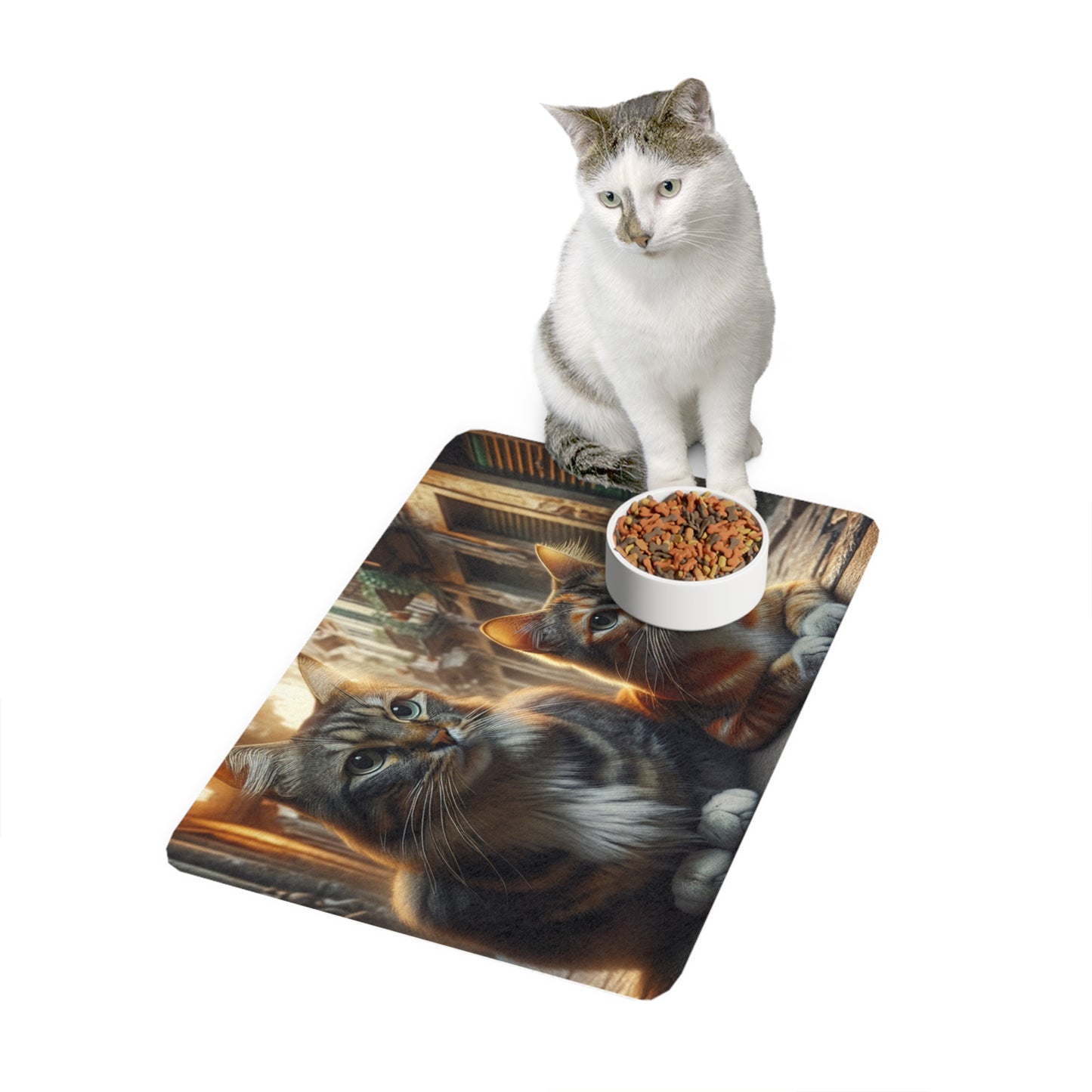 Pet Food Mat (12x18) - Cute Cats