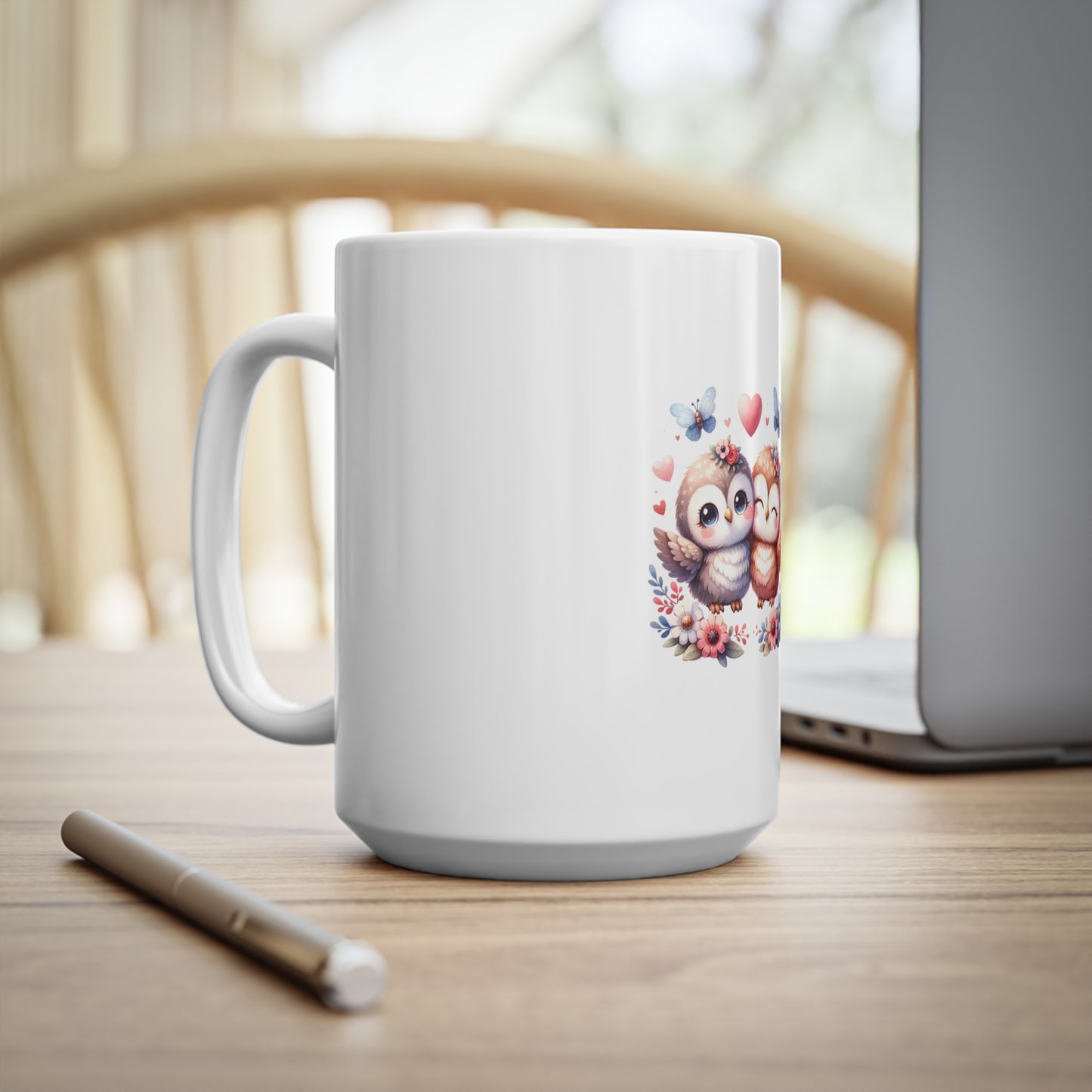 Adorable Owl Love Ceramic Coffee Mug - 11oz & 15oz