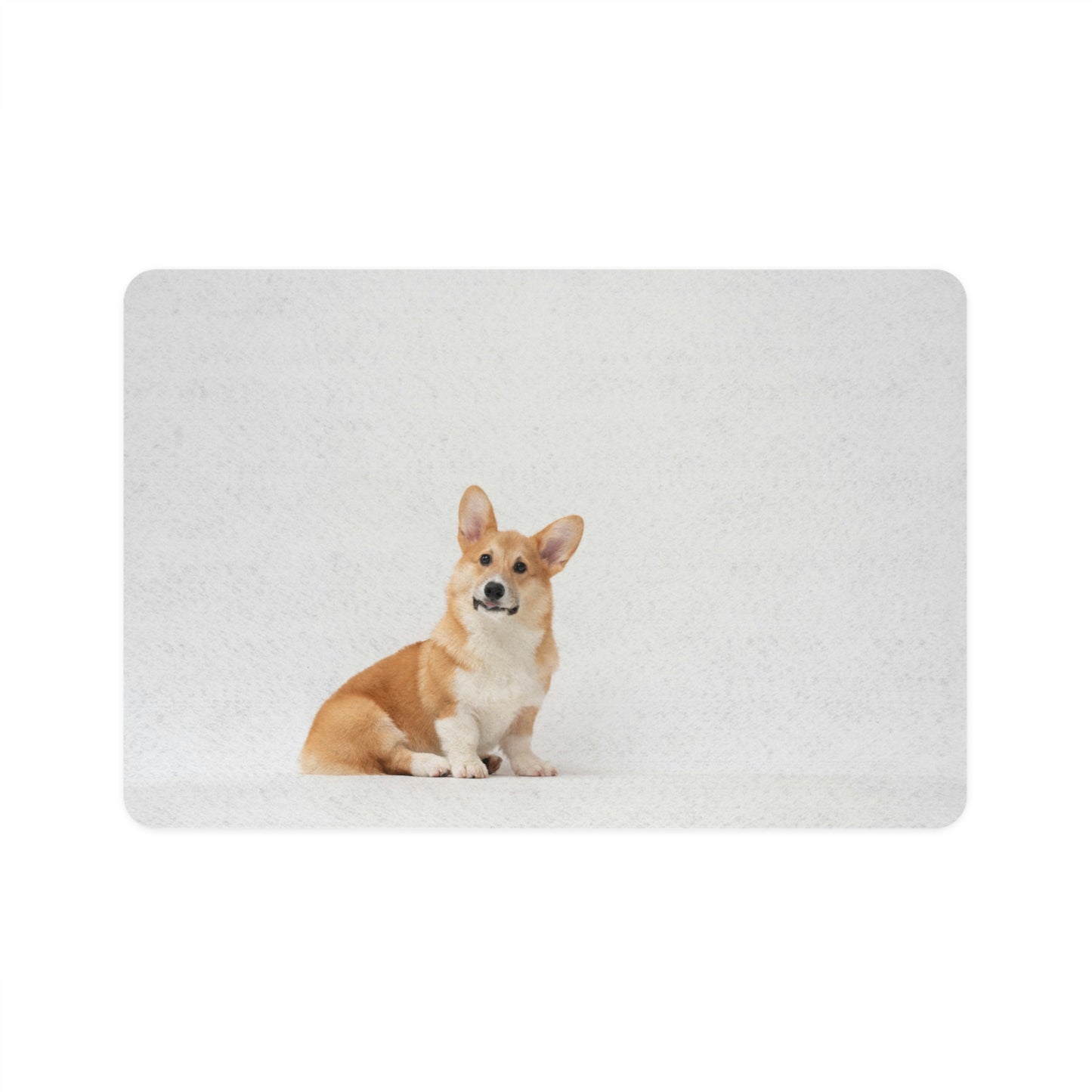 Pet Food Mat (12x18) - Cute corgy