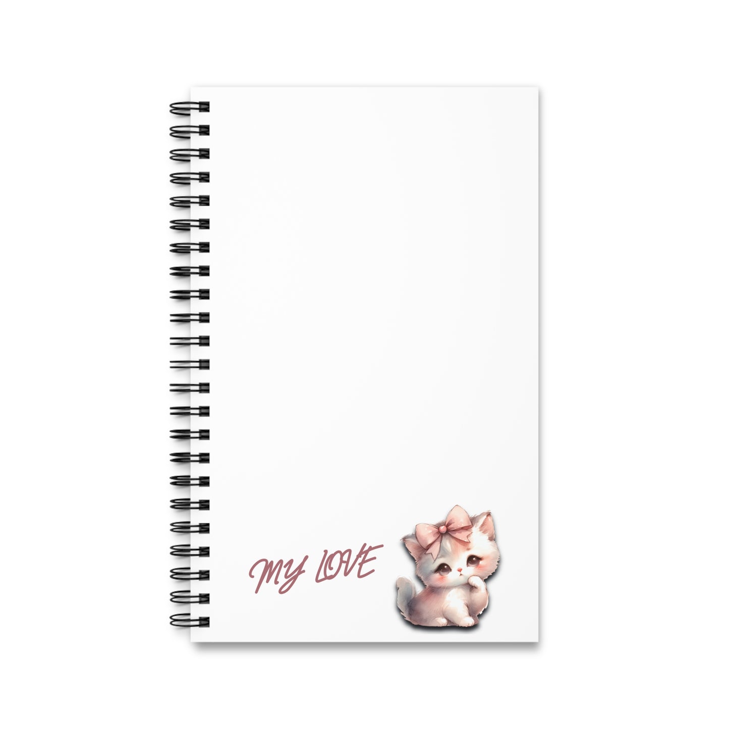 Cute Cat Spiral Journal, My Love Notebook