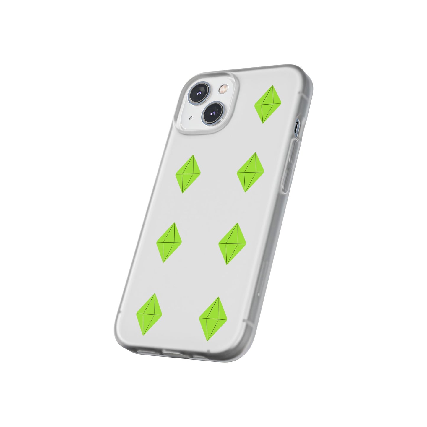 Sims 4 Plumbob Pattern Flexi Case for iPhone