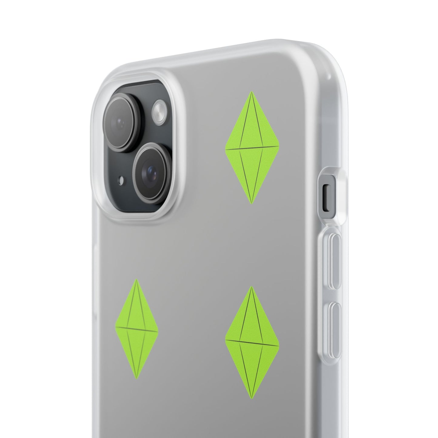 Sims 4 Plumbob Pattern Flexi Case for iPhone