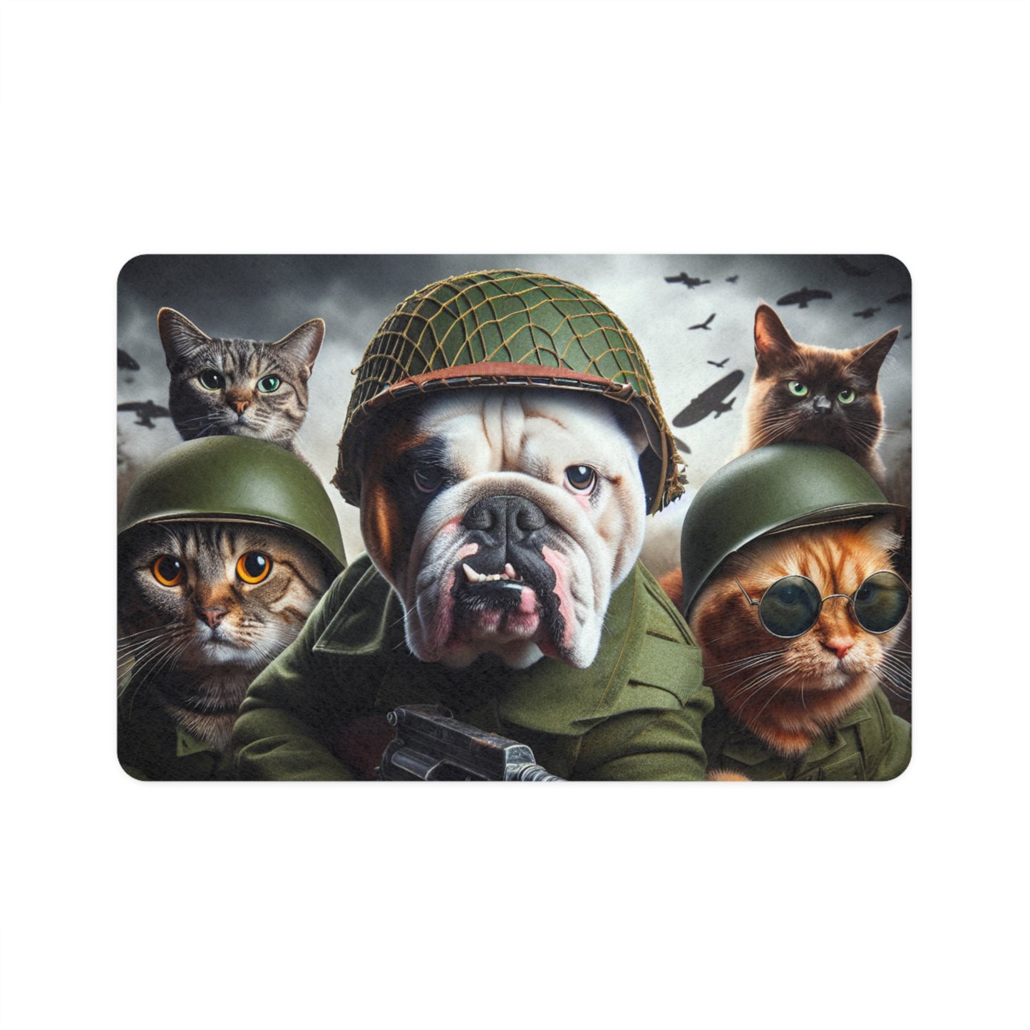 Pet Food Mat (12x18) - Expendables Dogs and Cats 2