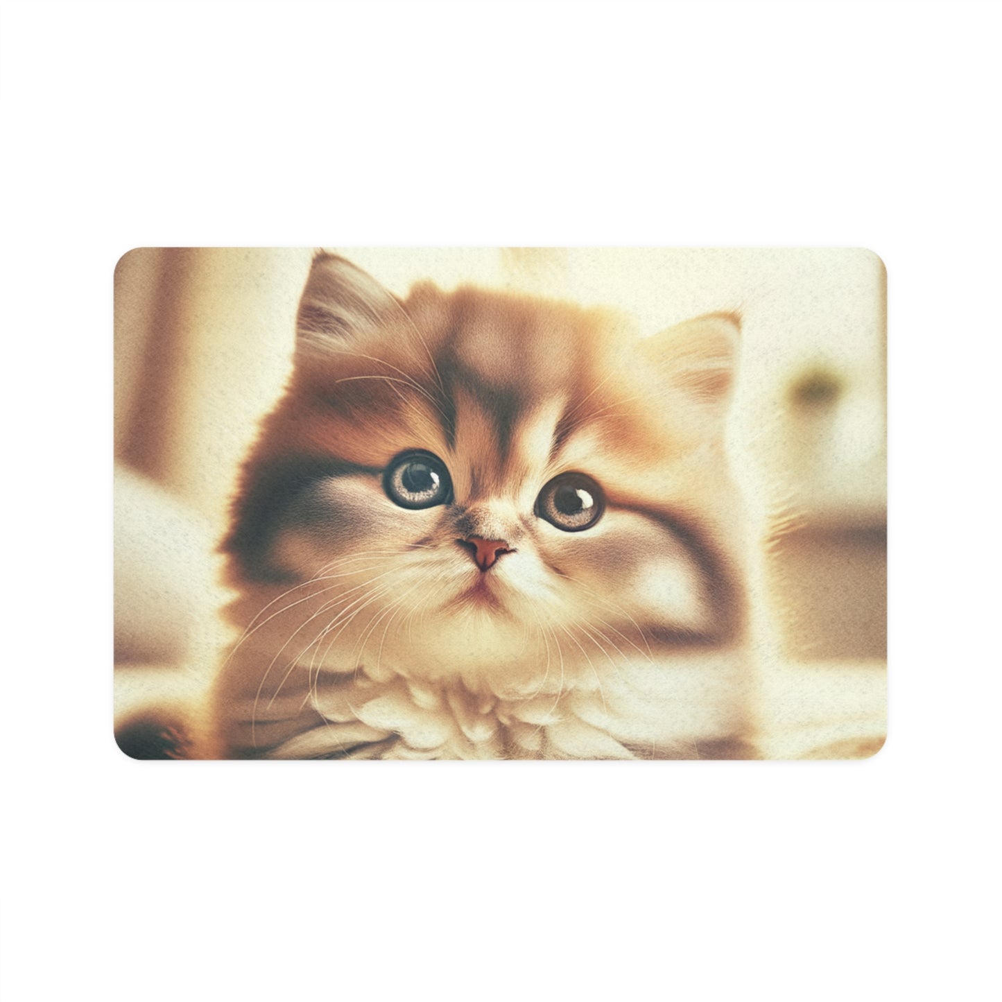Pet Food Mat (12x18) - Cute Cat