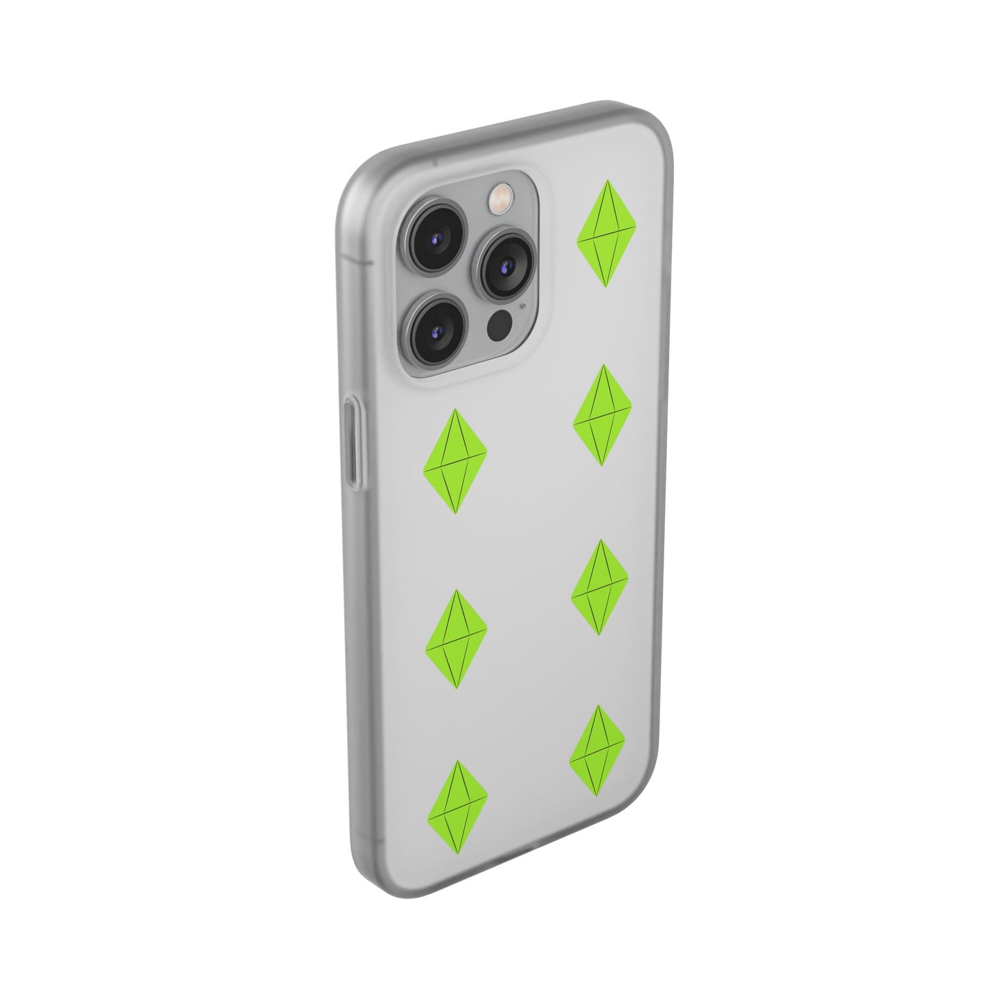 Sims 4 Plumbob Pattern Flexi Case for iPhone