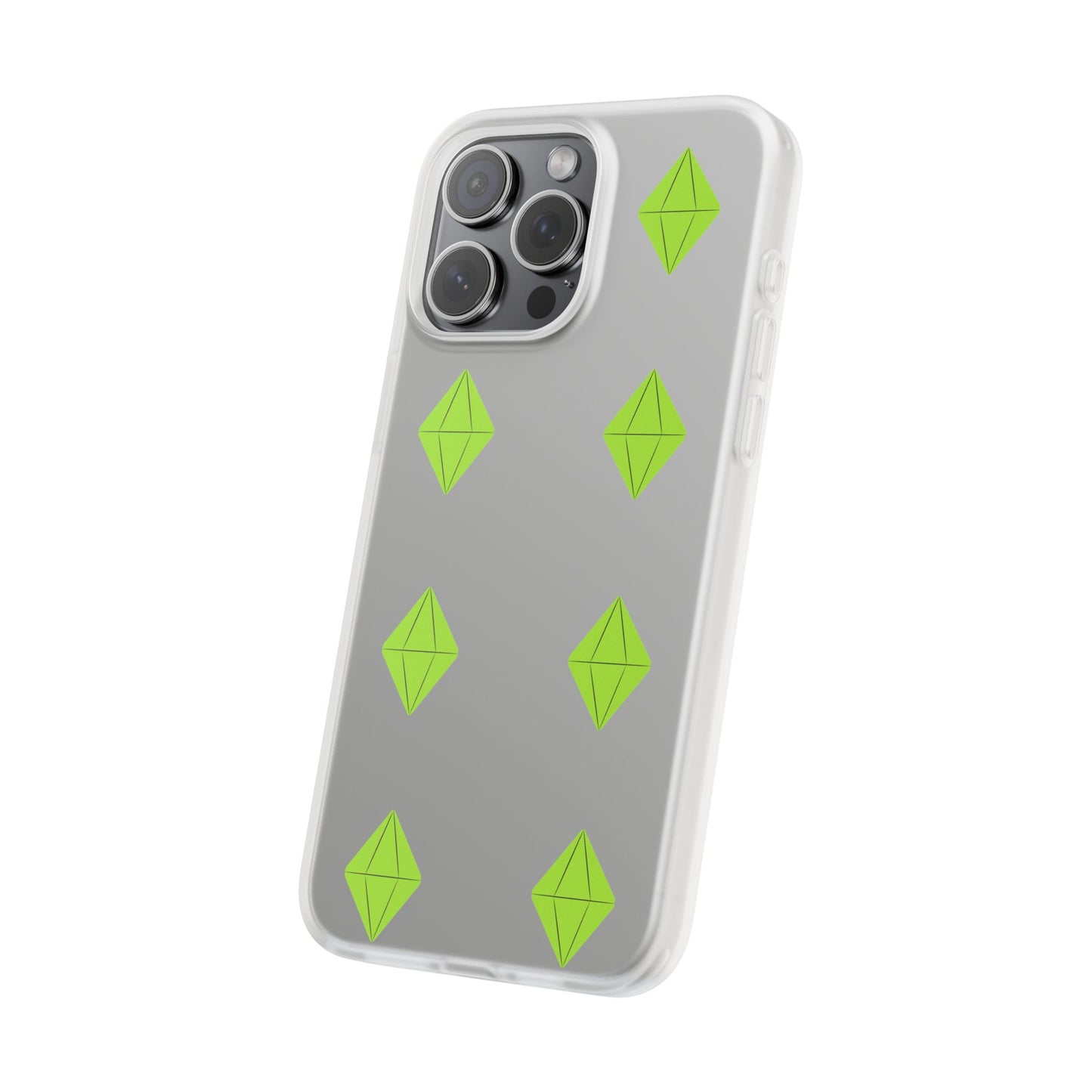 Sims 4 Plumbob Pattern Flexi Case for iPhone