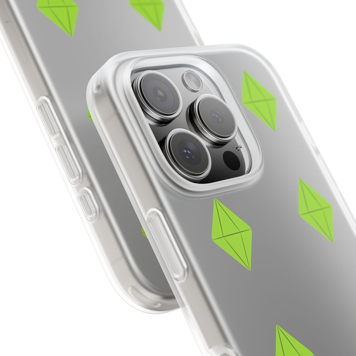 Sims 4 Plumbob Pattern Flexi Case for iPhone