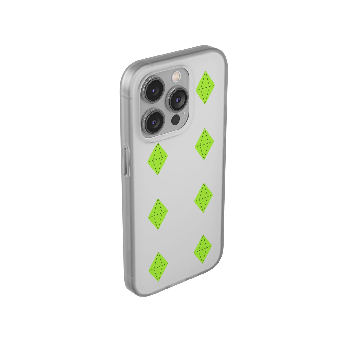 Sims 4 Plumbob Pattern Flexi Case for iPhone