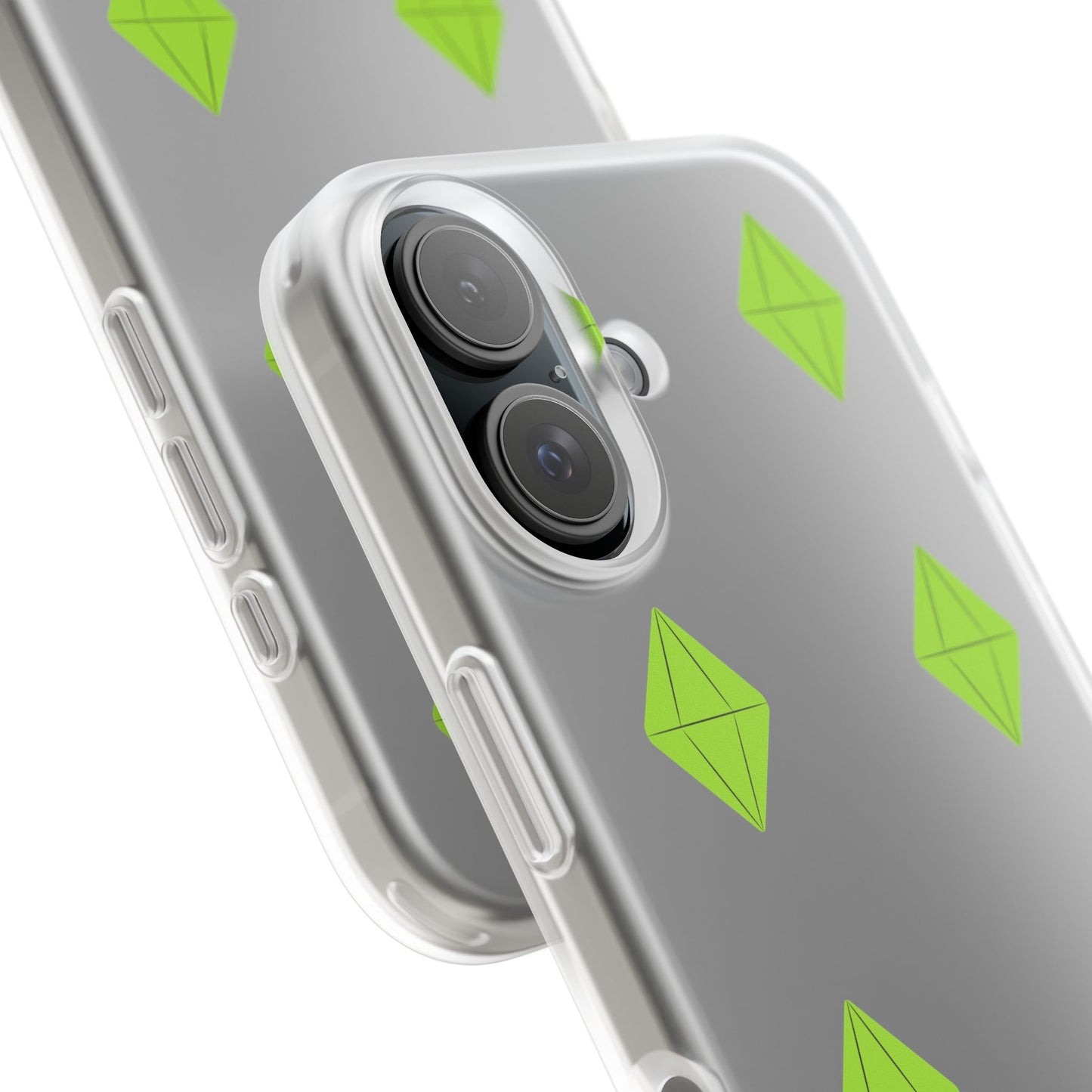 Sims 4 Plumbob Pattern Flexi Case for iPhone