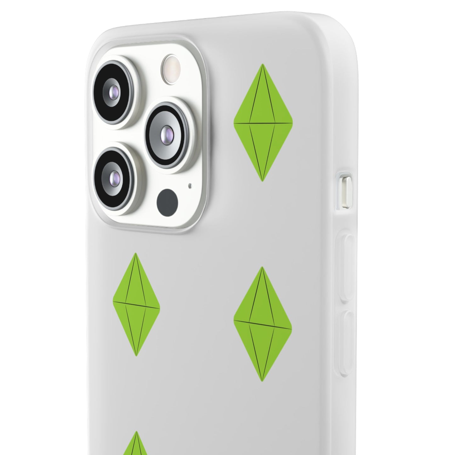 Sims 4 Plumbob Pattern Flexi Case for iPhone