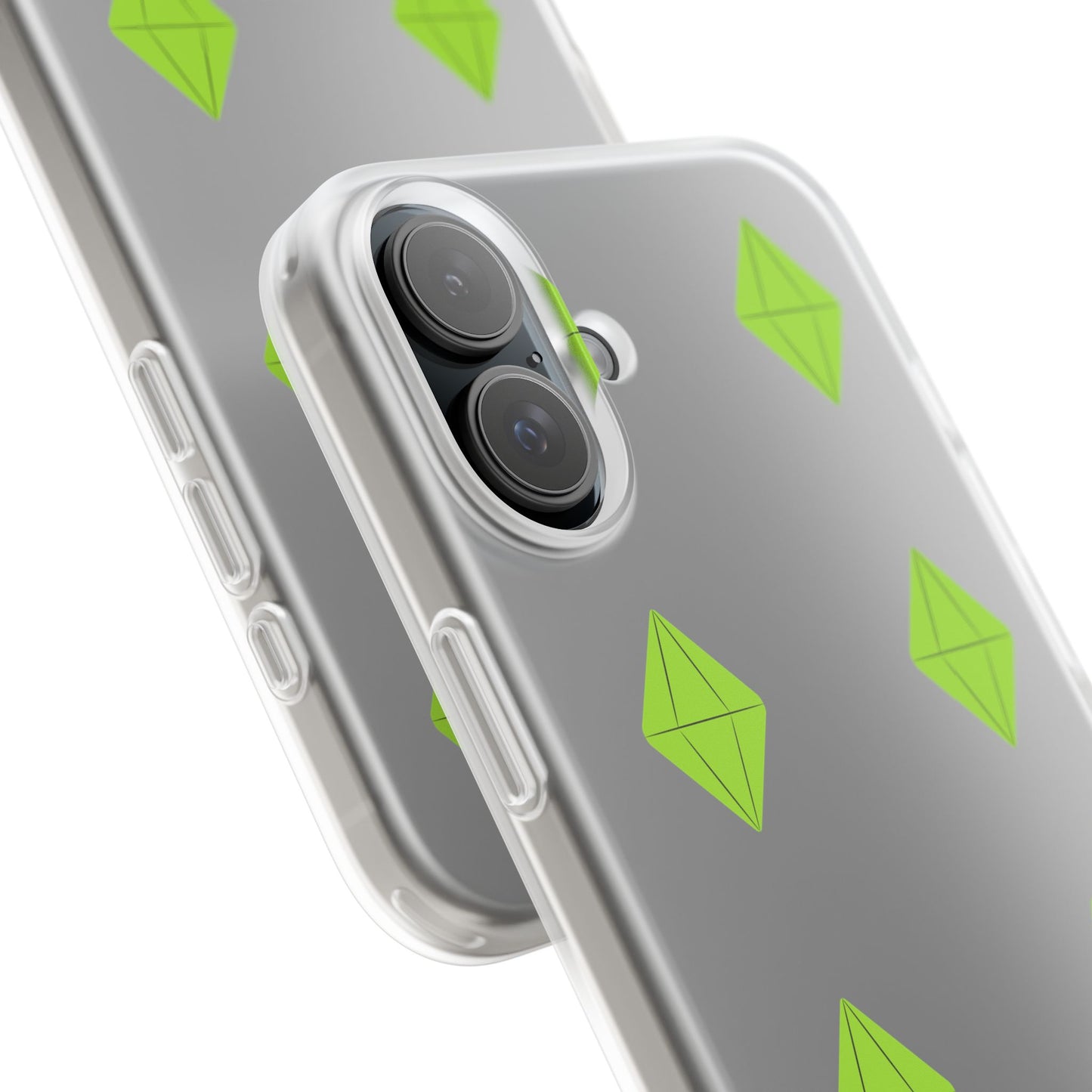 Sims 4 Plumbob Pattern Flexi Case for iPhone