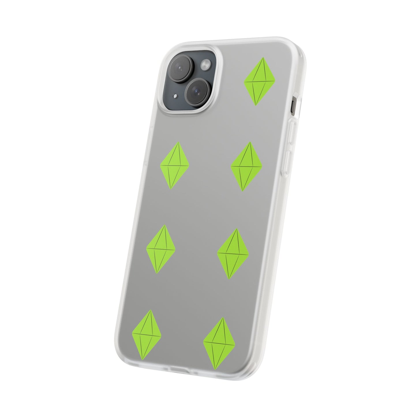 Sims 4 Plumbob Pattern Flexi Case for iPhone