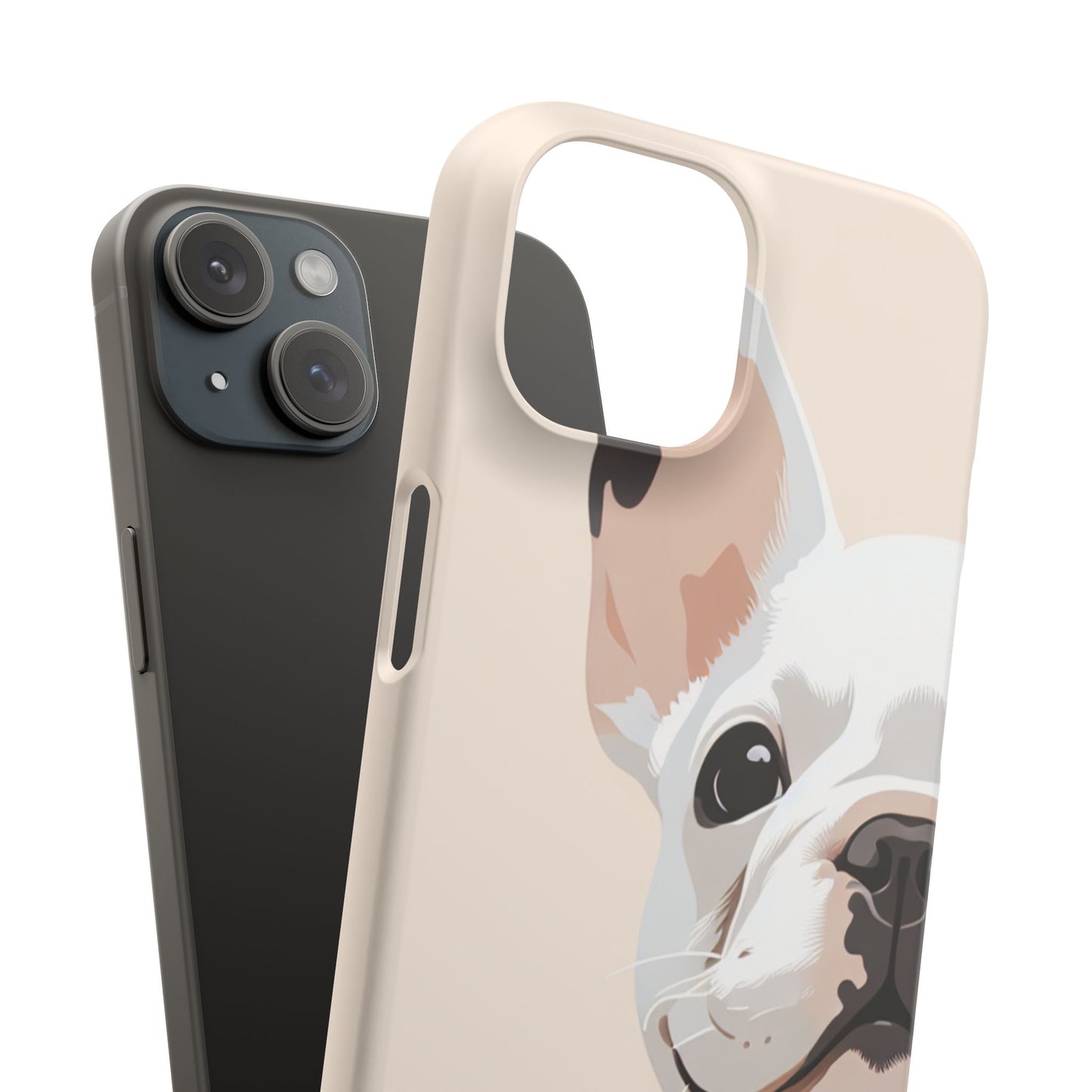 Phone Case - Cute White Frenchie Smartphone Cover