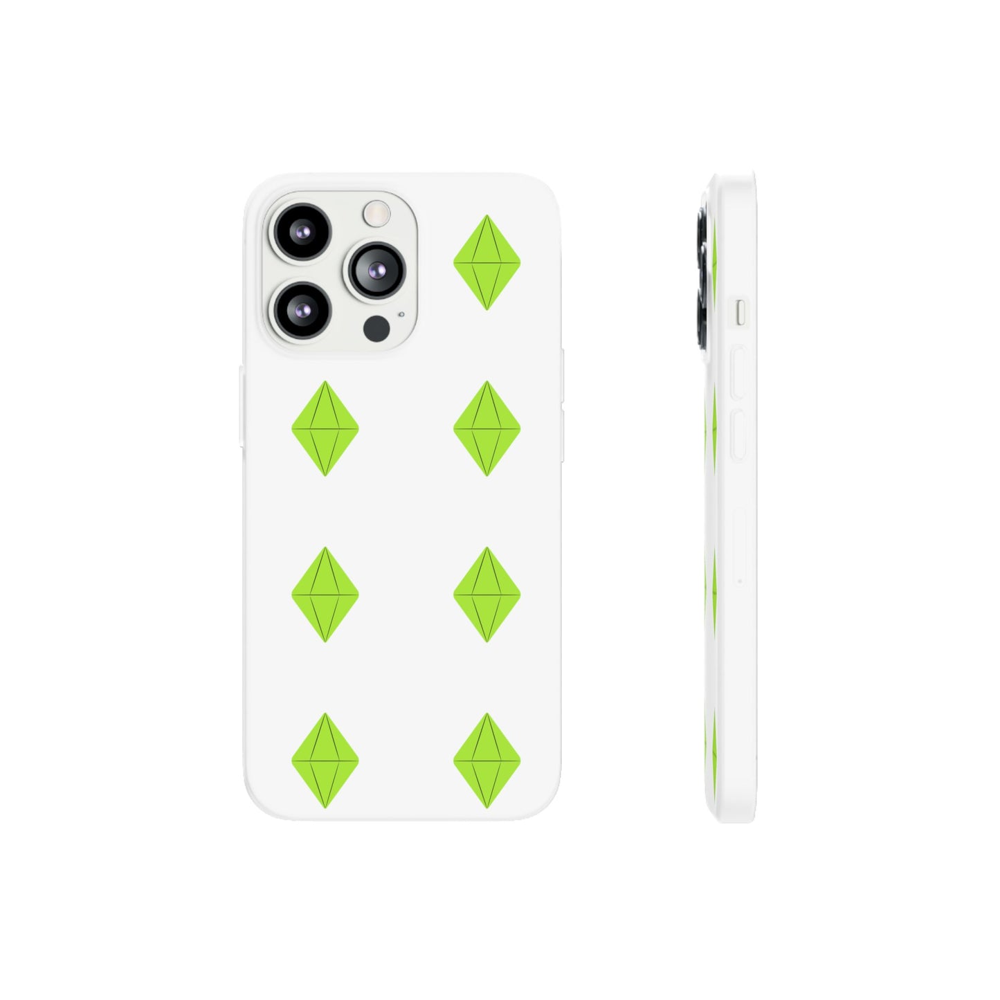 Sims 4 Plumbob Pattern Flexi Case for iPhone