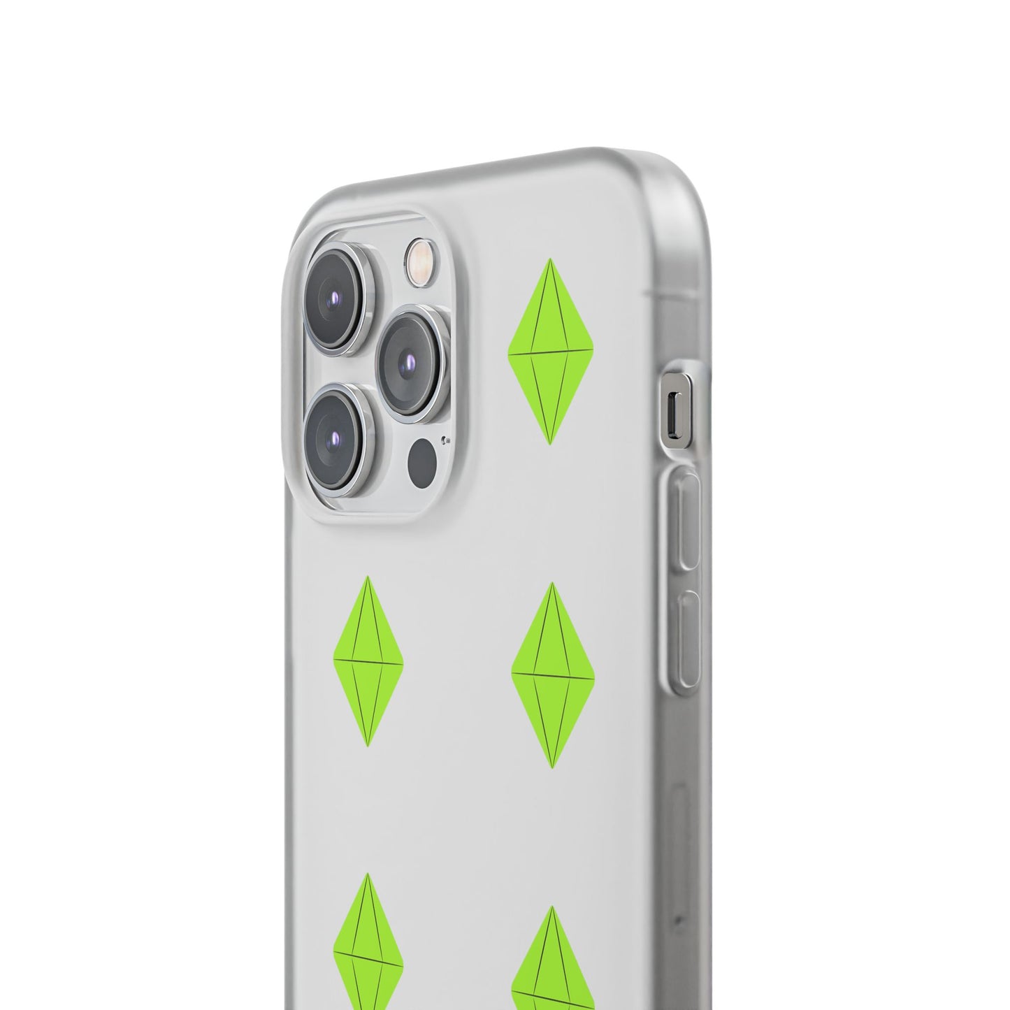 Sims 4 Plumbob Pattern Flexi Case for iPhone
