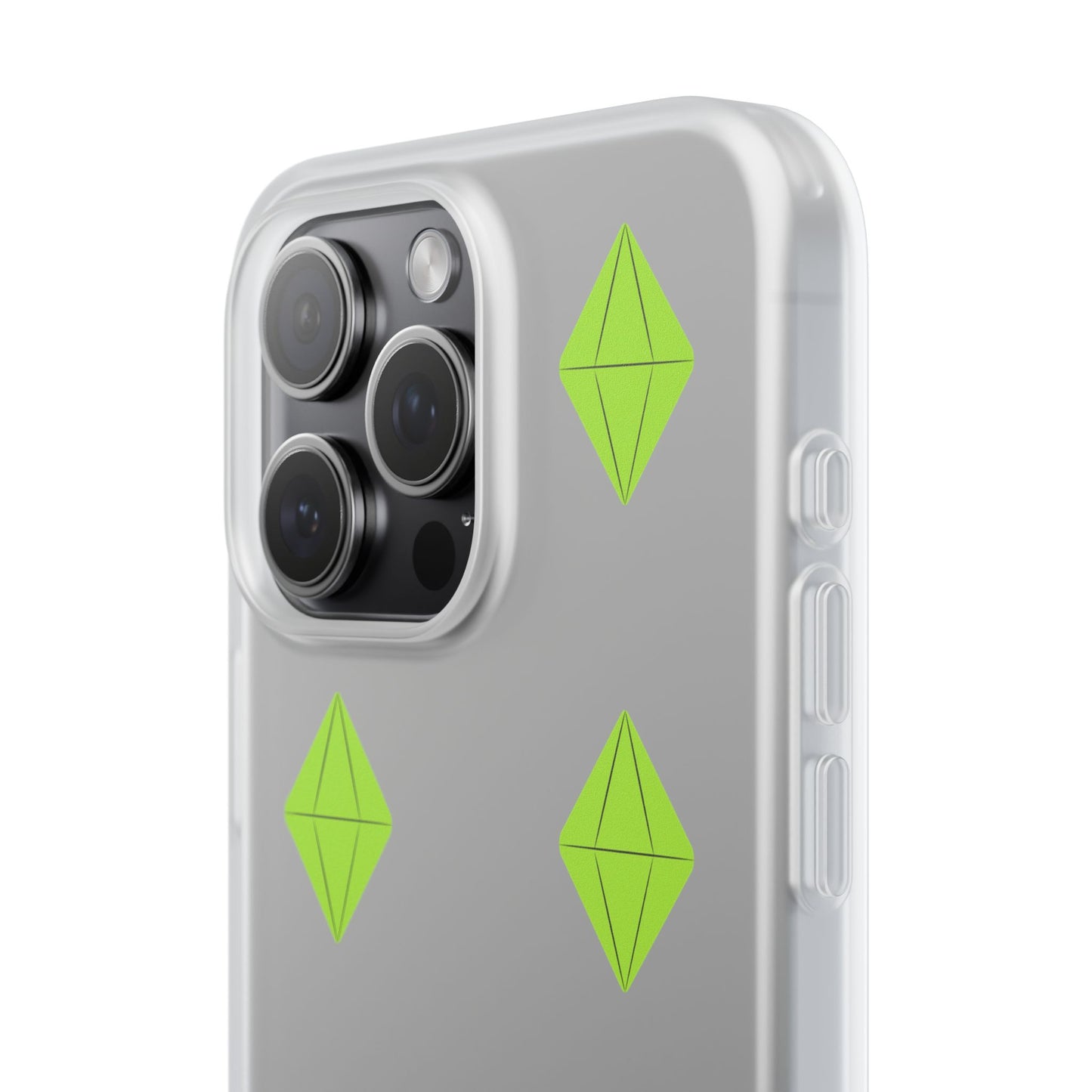 Sims 4 Plumbob Pattern Flexi Case for iPhone
