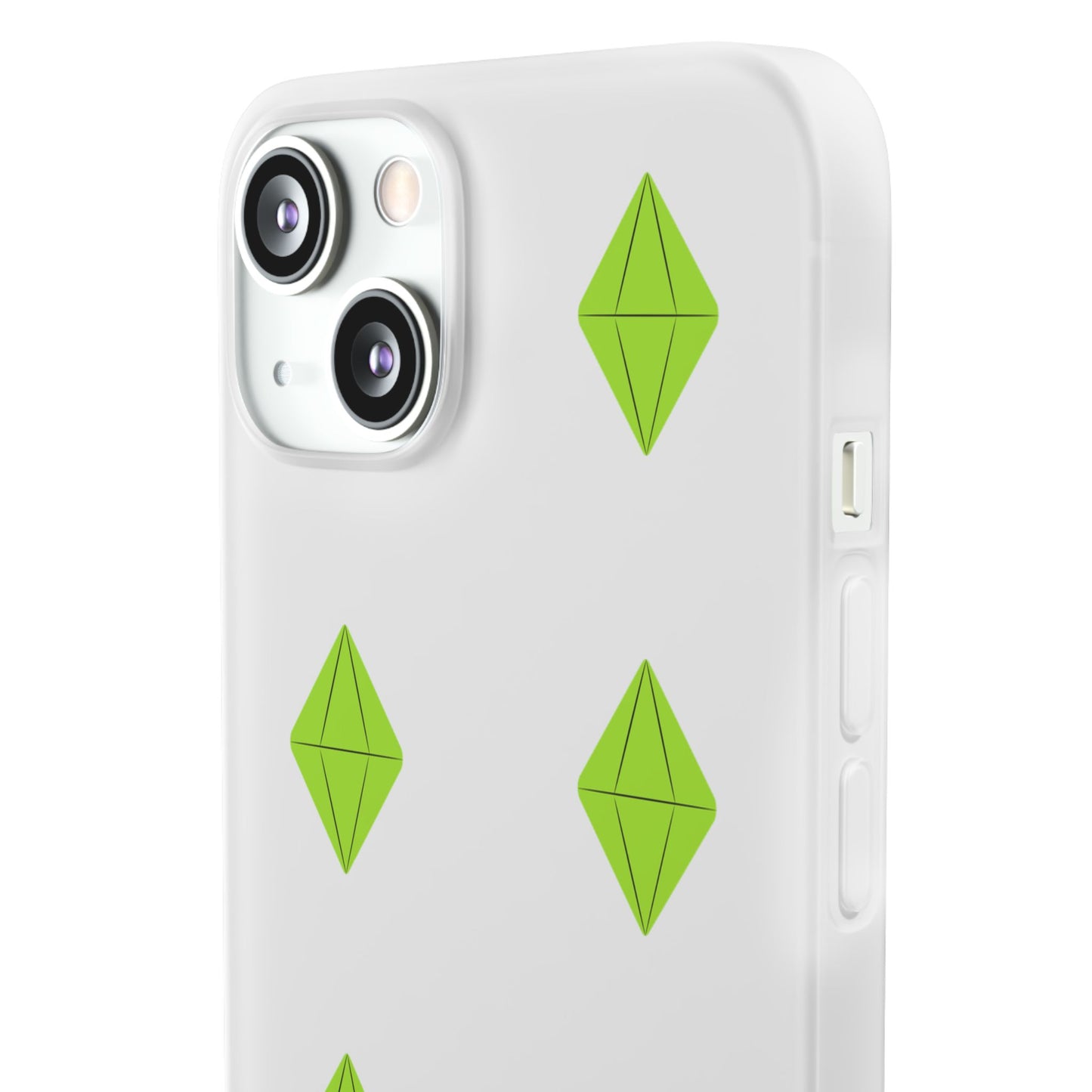 Sims 4 Plumbob Pattern Flexi Case for iPhone
