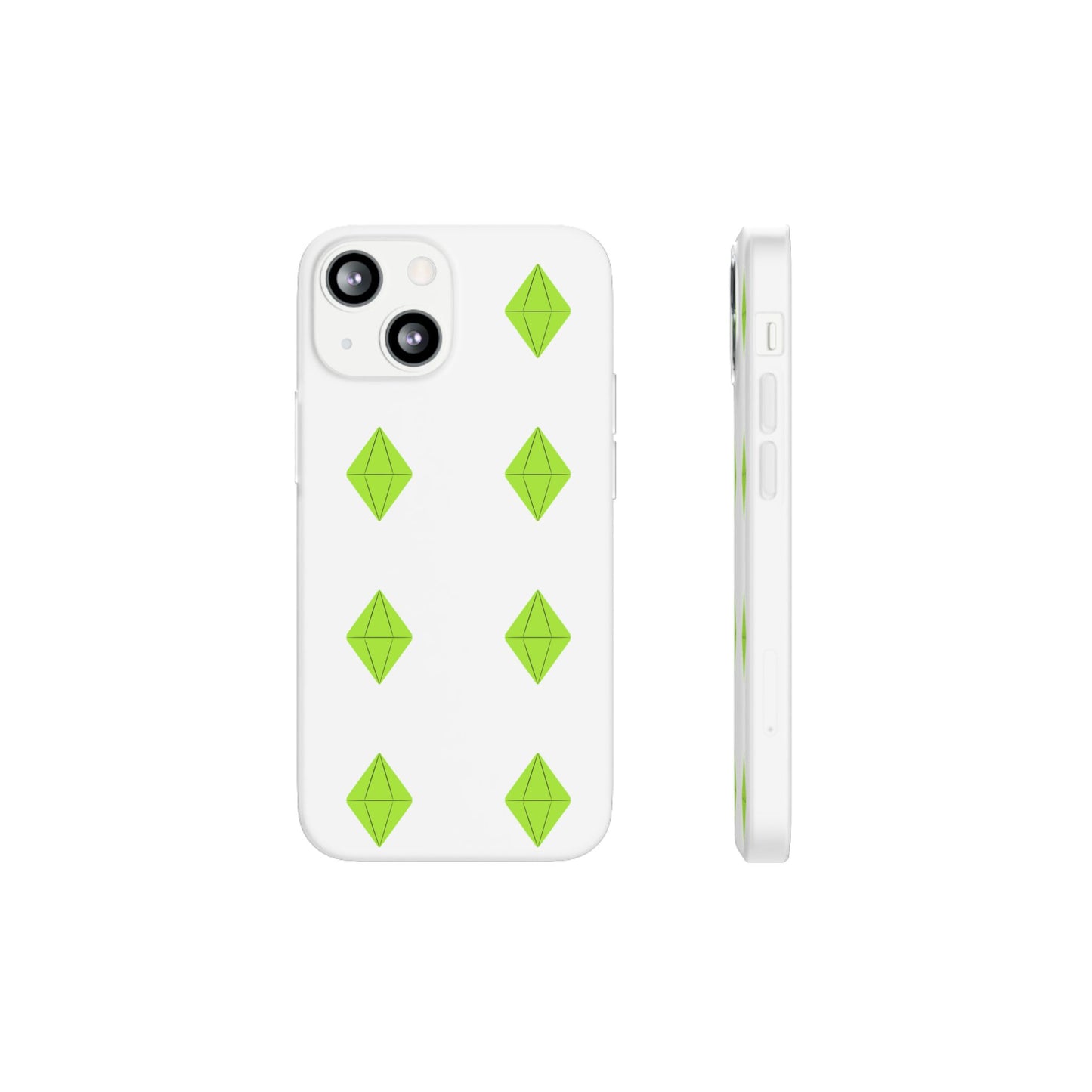 Sims 4 Plumbob Pattern Flexi Case for iPhone