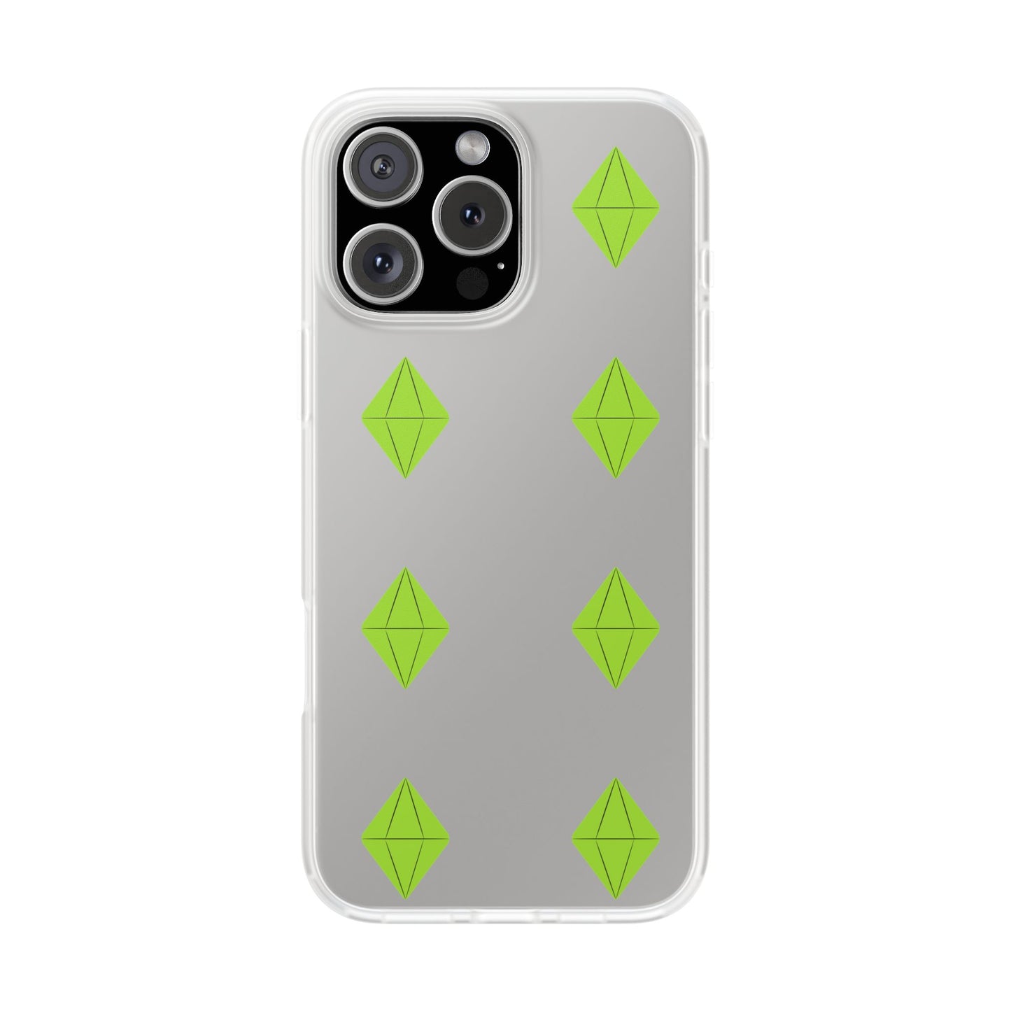 Sims 4 Plumbob Pattern Flexi Case for iPhone