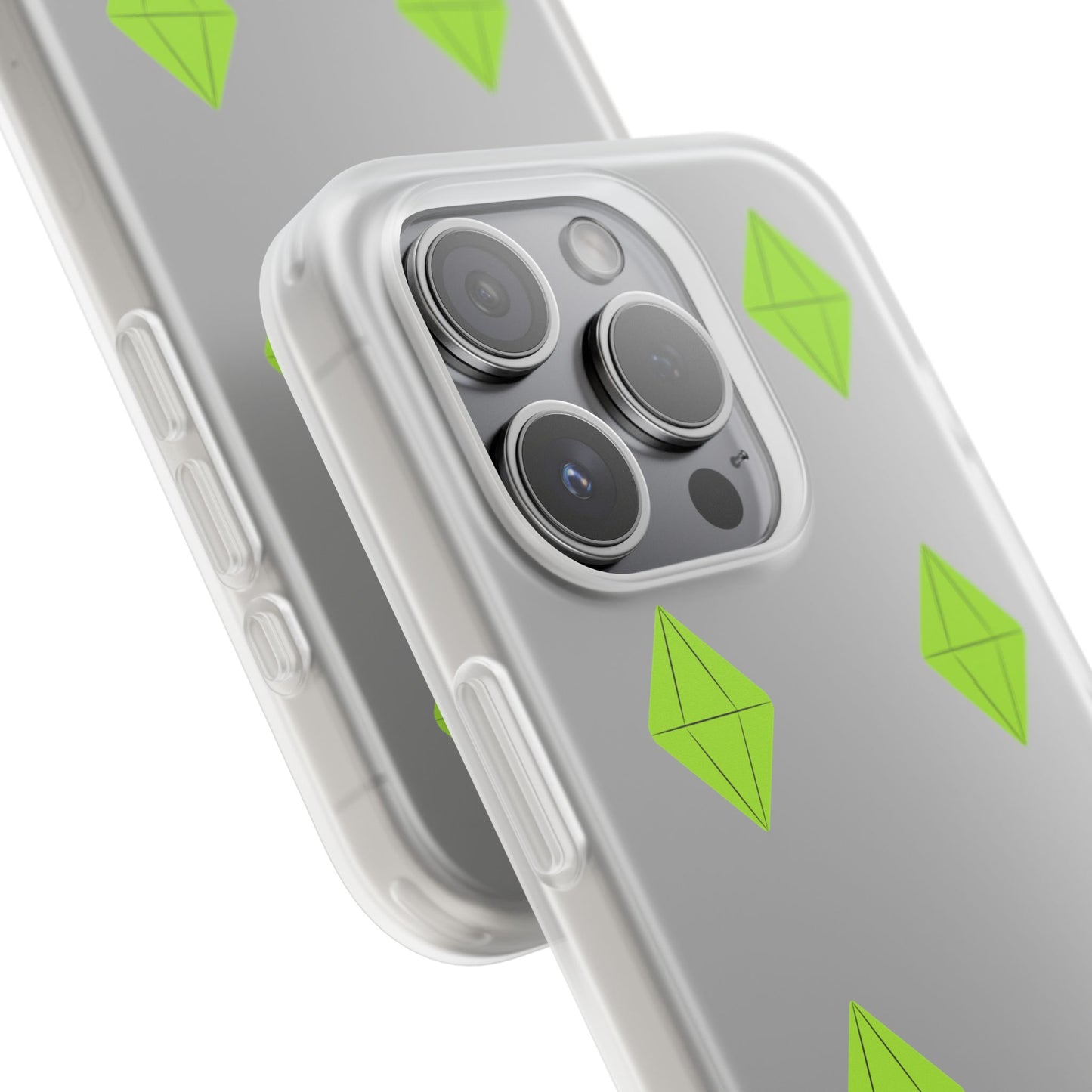 Sims 4 Plumbob Pattern Flexi Case for iPhone