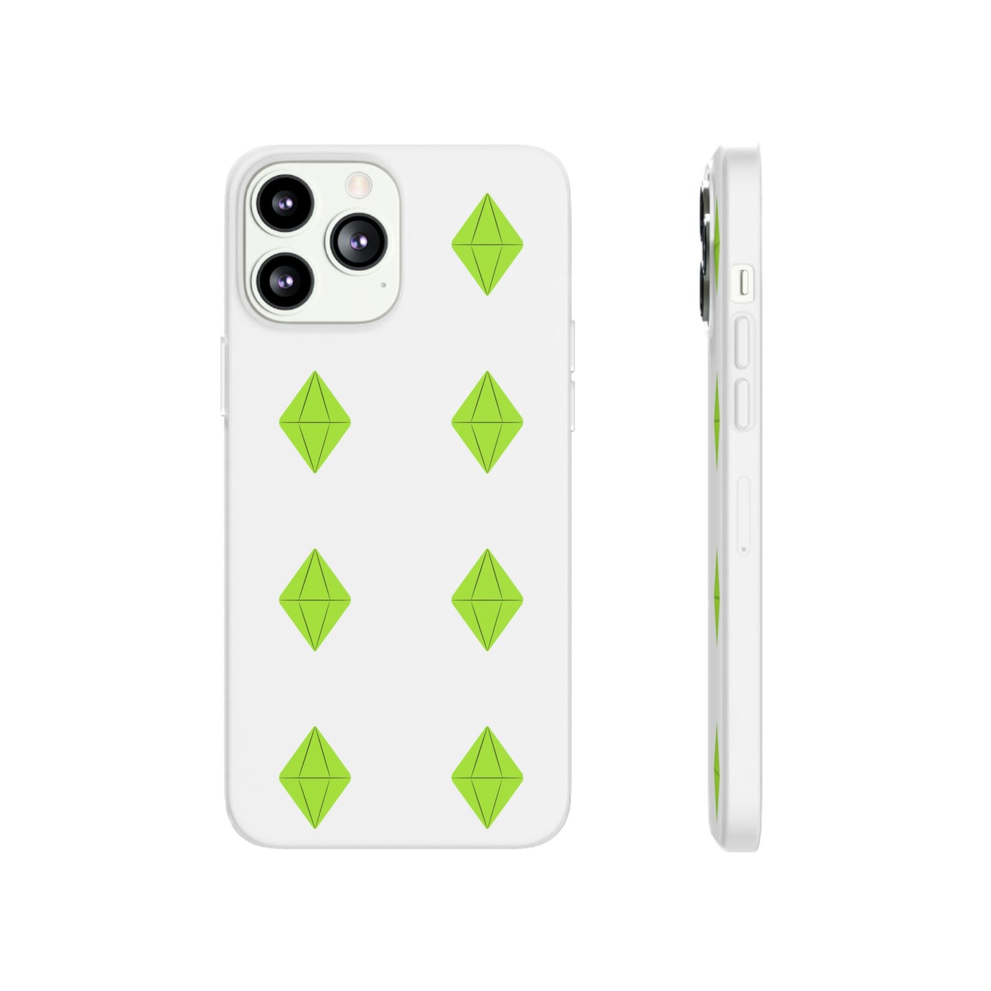 Sims 4 Plumbob Pattern Flexi Case for iPhone
