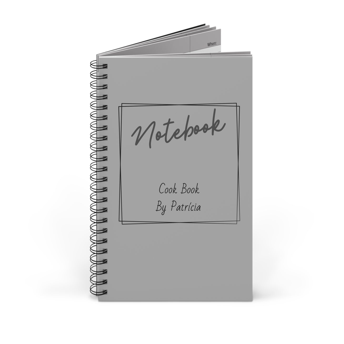 Personalized Text Spiral Journal