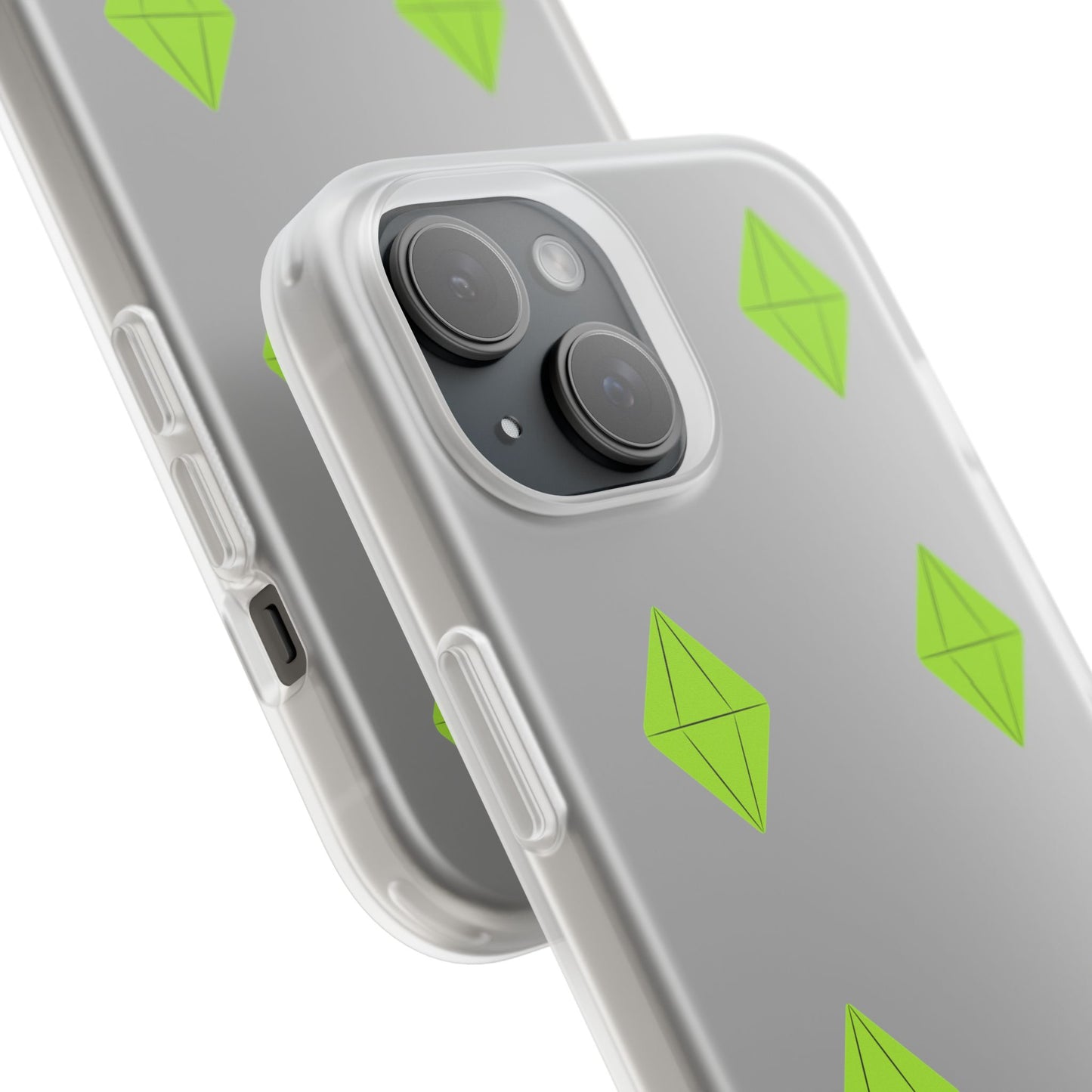 Sims 4 Plumbob Pattern Flexi Case for iPhone
