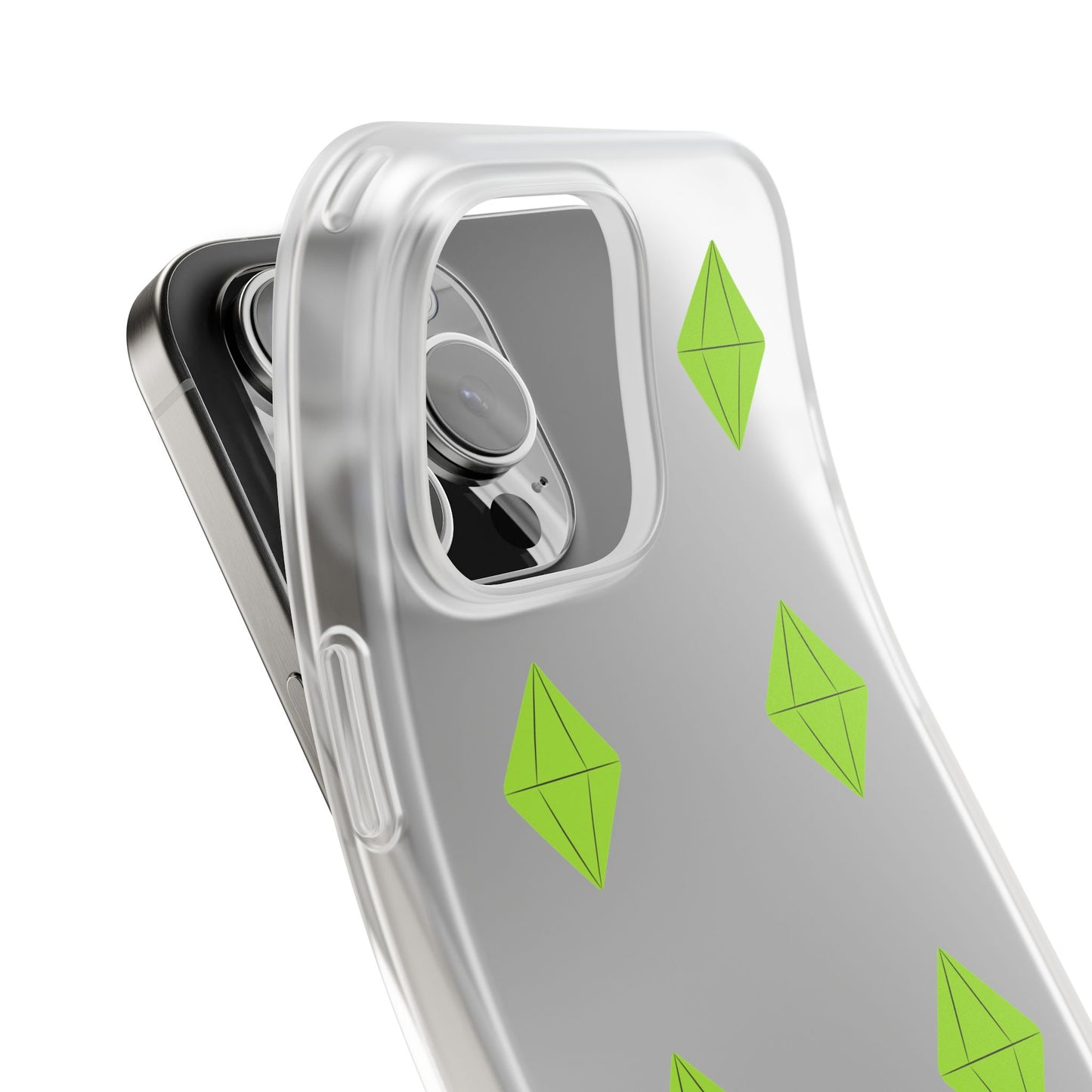 Sims 4 Plumbob Pattern Flexi Case for iPhone