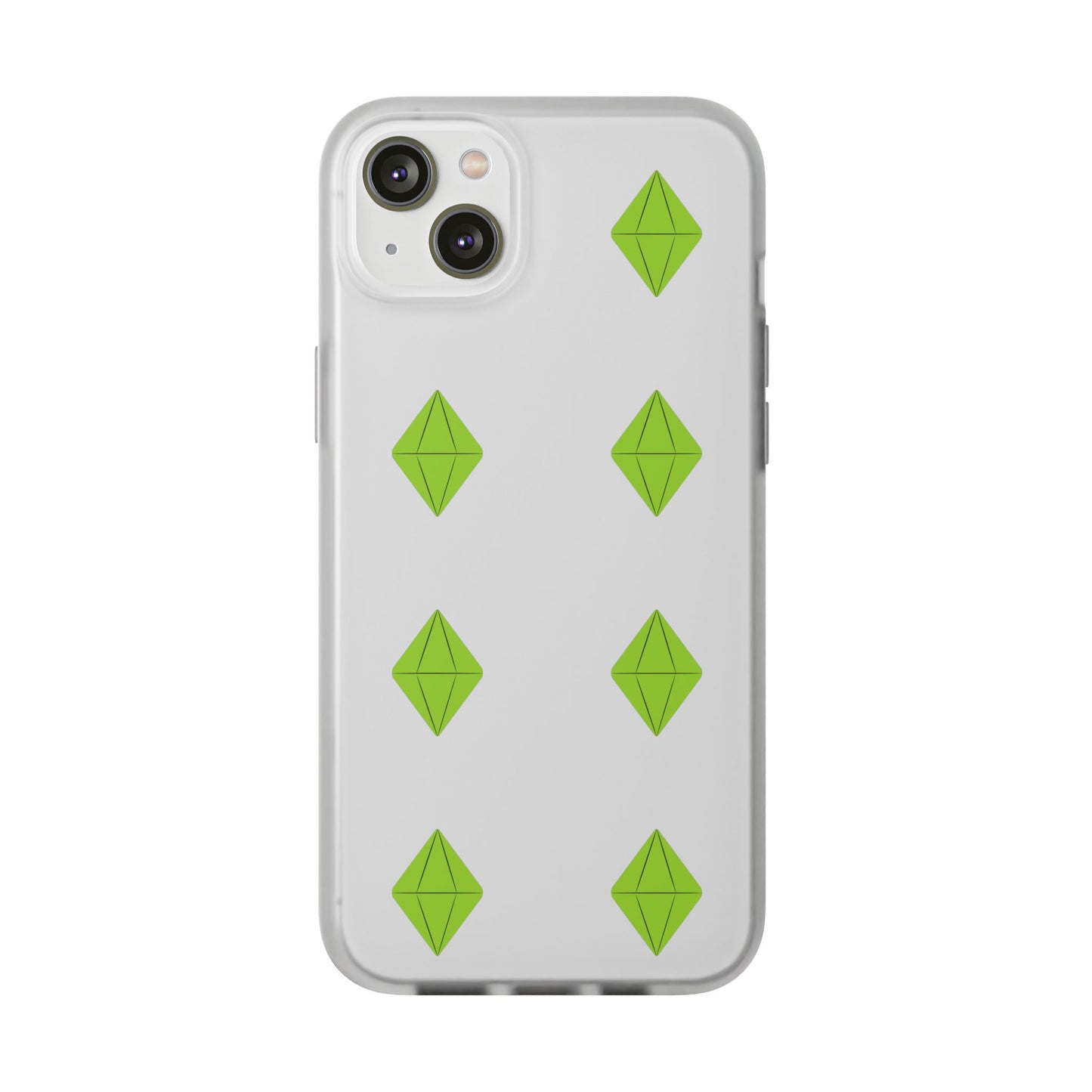 Sims 4 Plumbob Pattern Flexi Case for iPhone