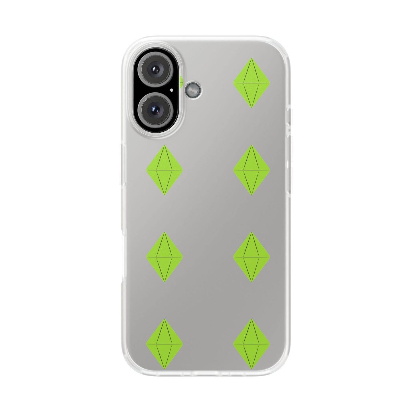 Sims 4 Plumbob Pattern Flexi Case for iPhone