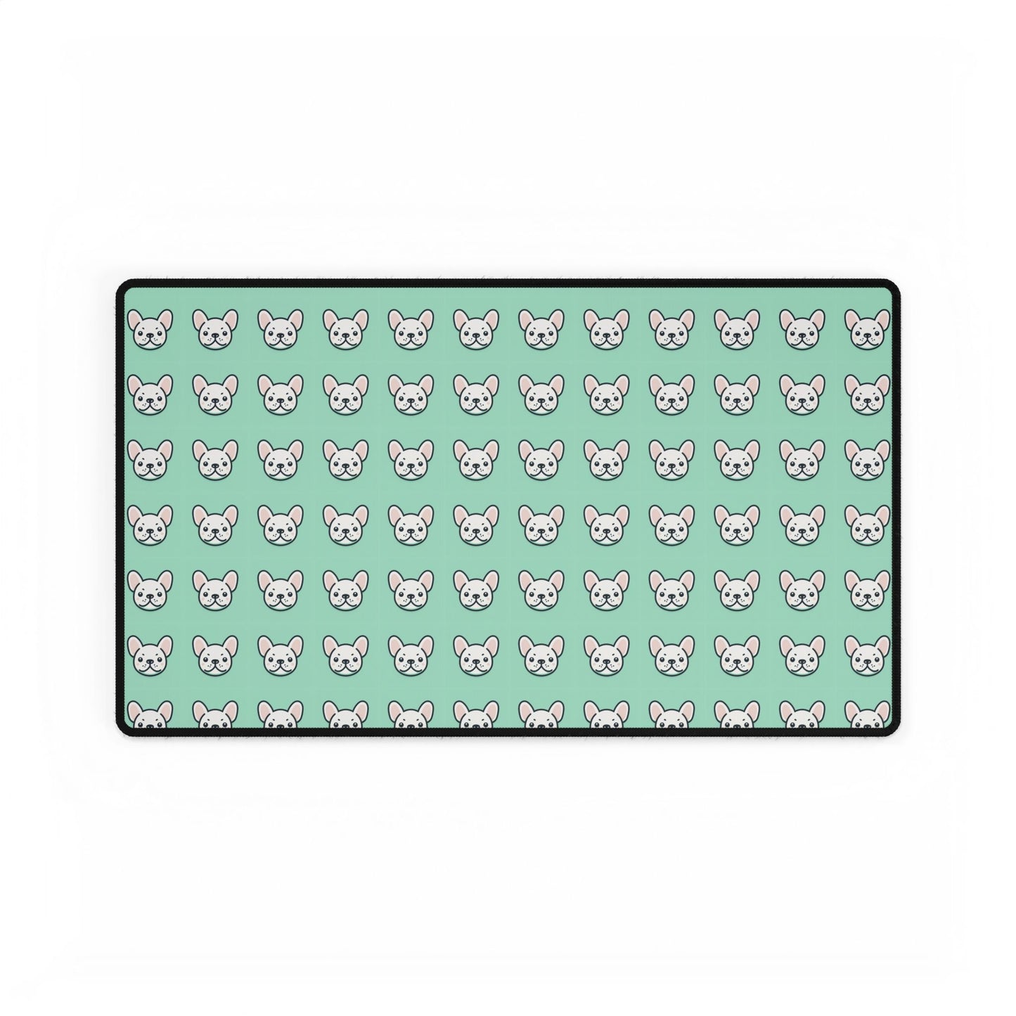 Desk Mat - Cute White Frenchie Pattern Design