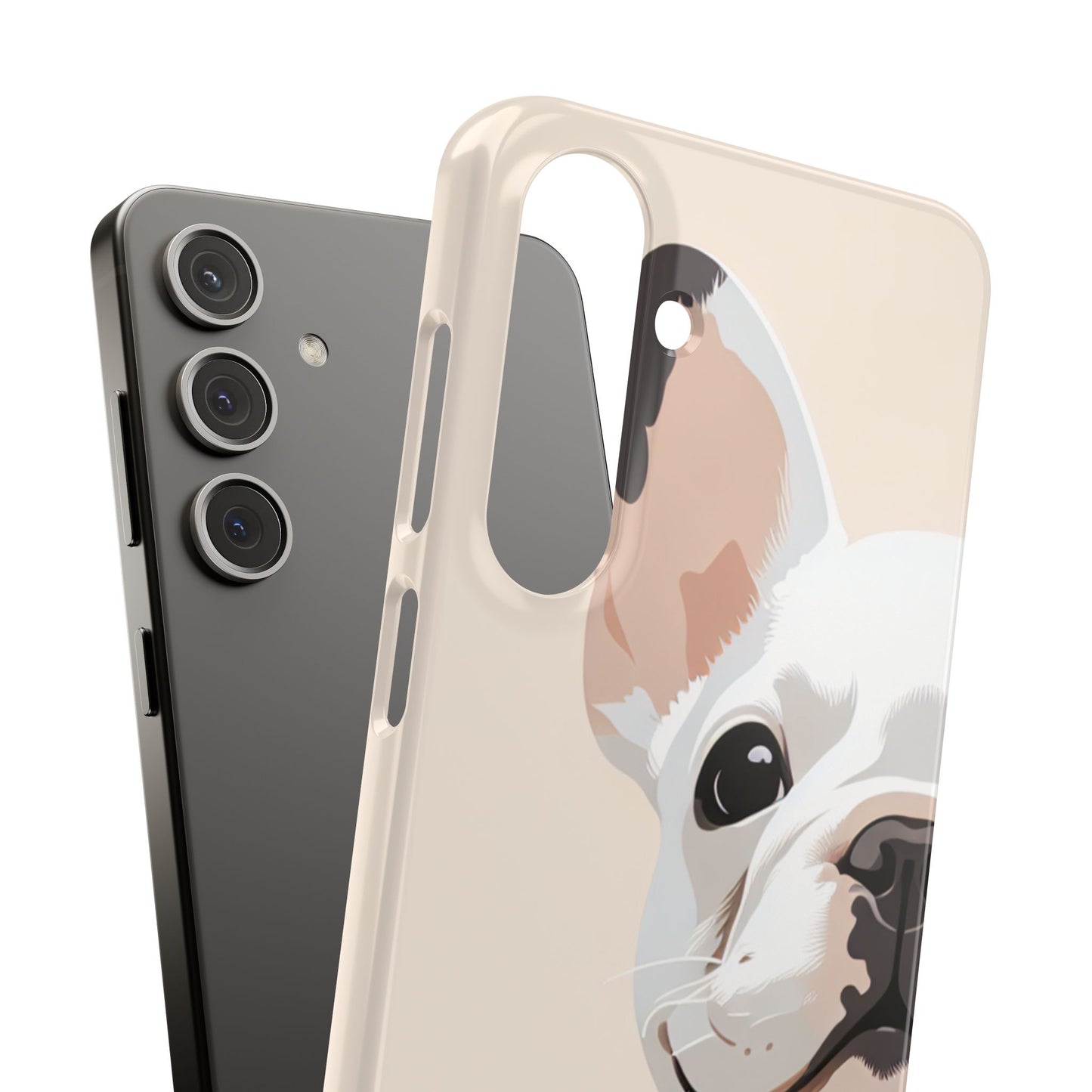 Phone Case - Cute White Frenchie Smartphone Cover
