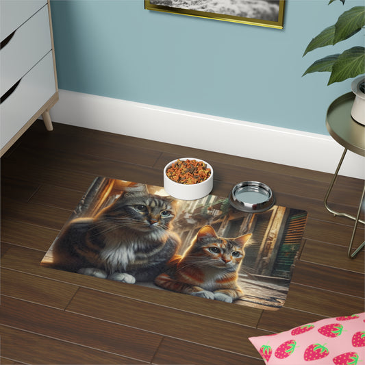 Pet Food Mat (12x18) - Cute Cats