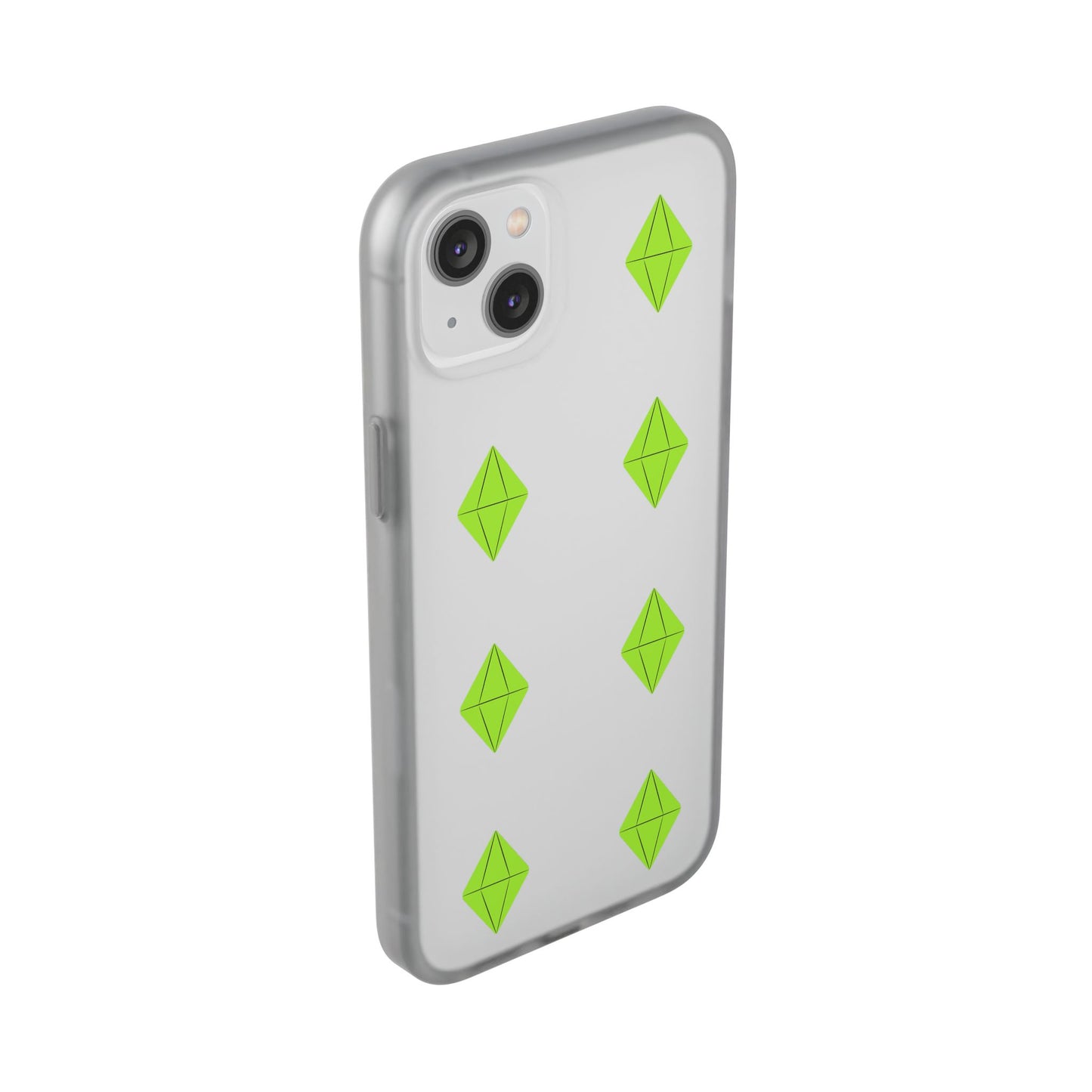 Sims 4 Plumbob Pattern Flexi Case for iPhone