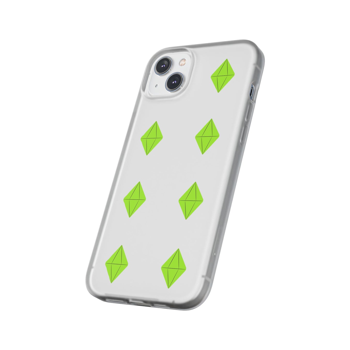 Sims 4 Plumbob Pattern Flexi Case for iPhone