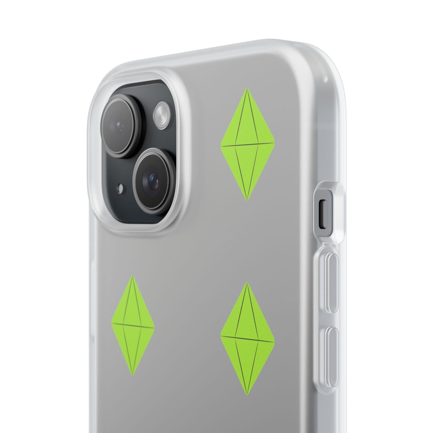Sims 4 Plumbob Pattern Flexi Case for iPhone