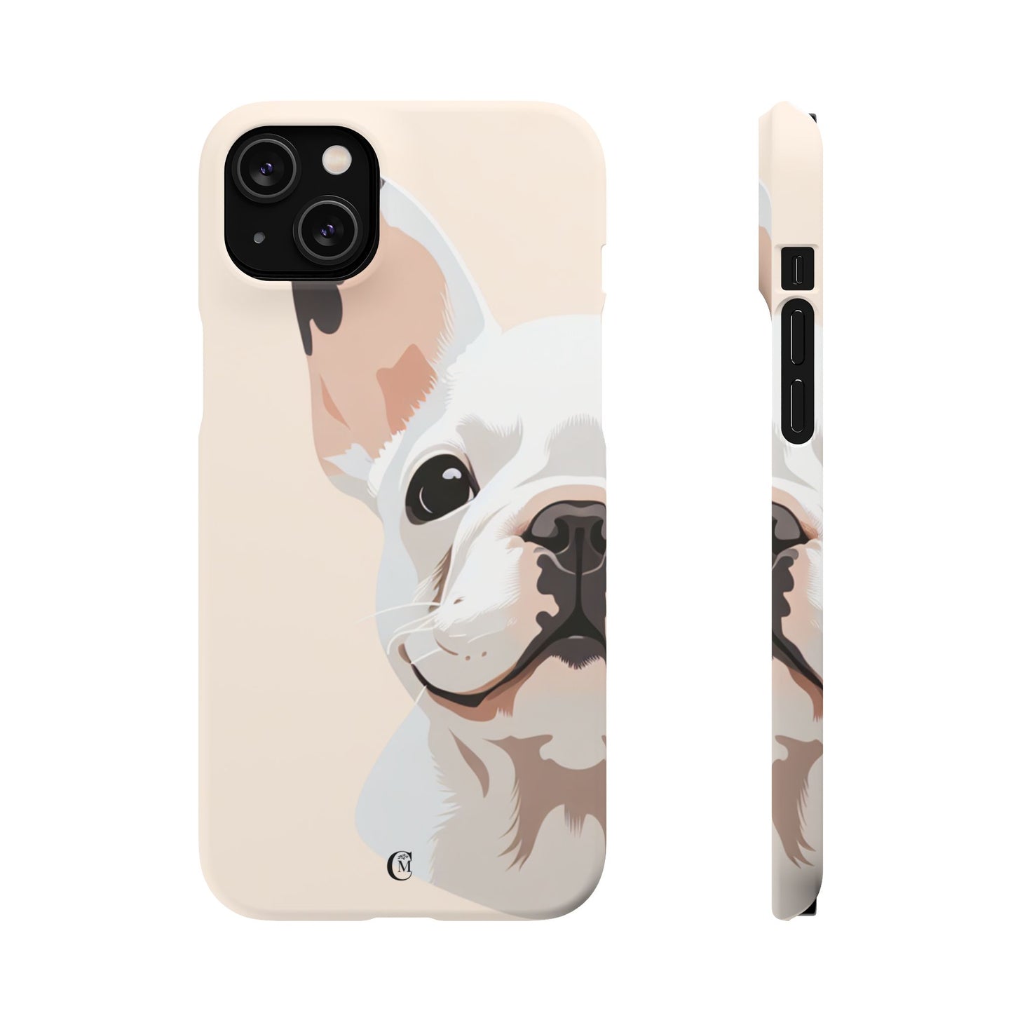 Phone Case - Cute White Frenchie Smartphone Cover