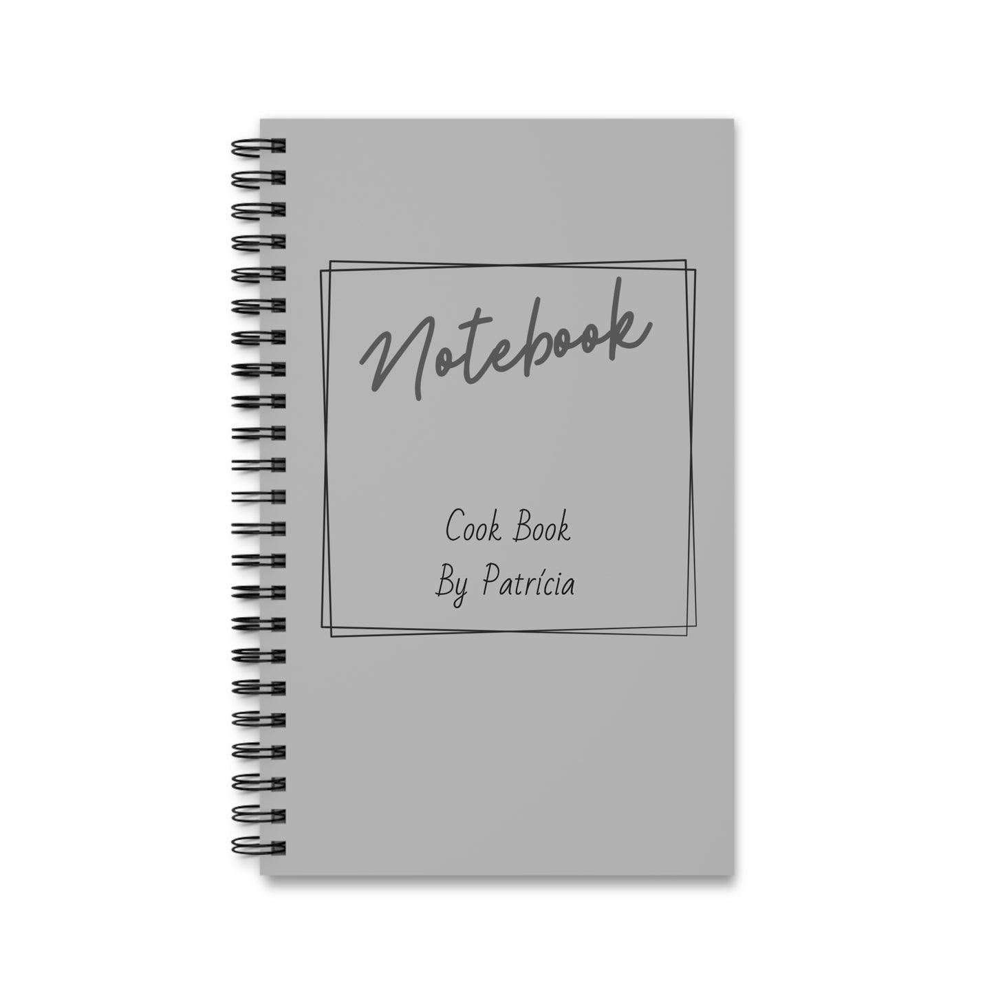 Personalized Text Spiral Journal