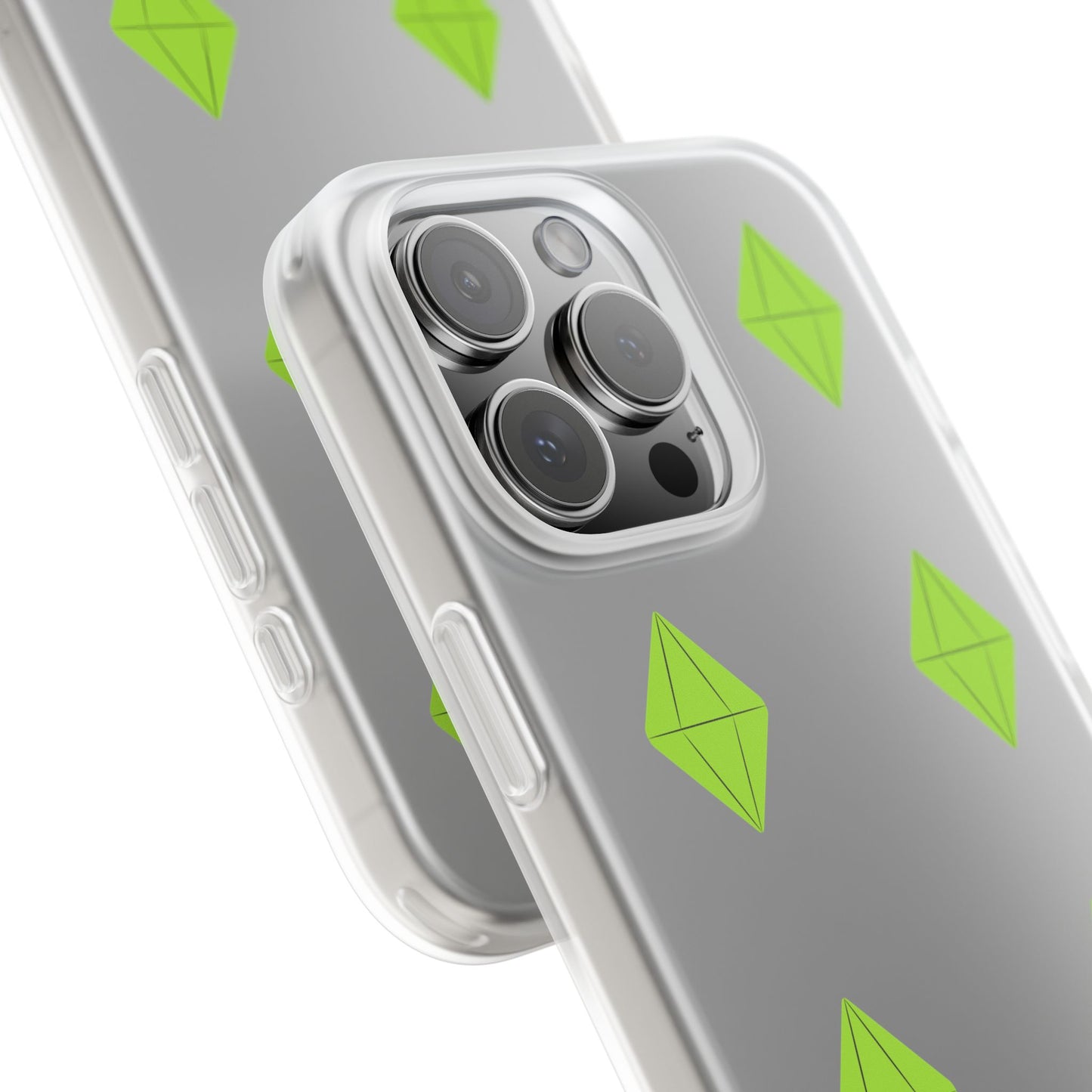 Sims 4 Plumbob Pattern Flexi Case for iPhone