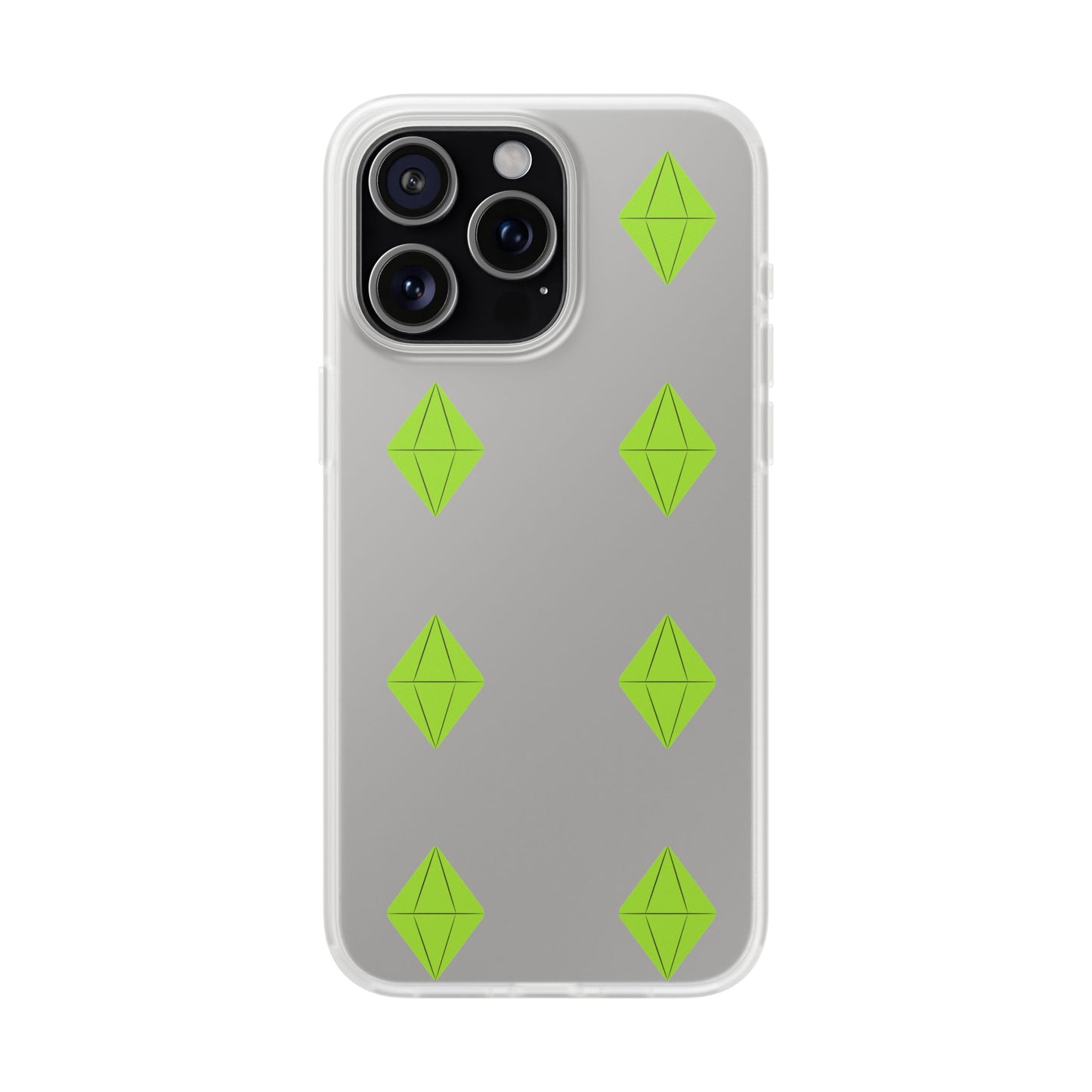 Sims 4 Plumbob Pattern Flexi Case for iPhone