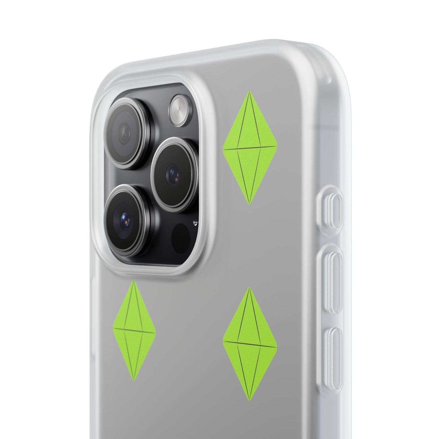 Sims 4 Plumbob Pattern Flexi Case for iPhone
