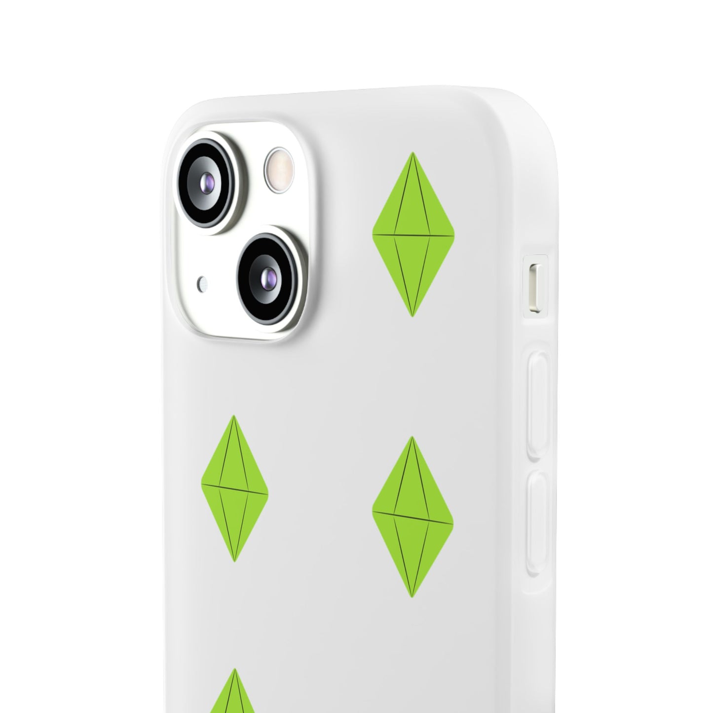 Sims 4 Plumbob Pattern Flexi Case for iPhone
