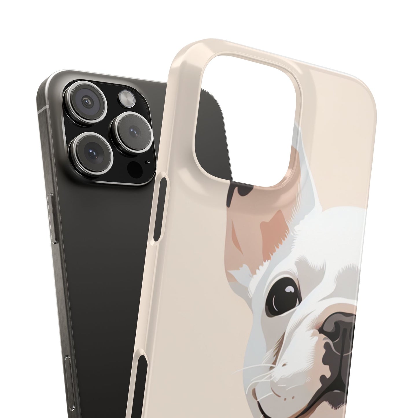 Phone Case - Cute White Frenchie Smartphone Cover