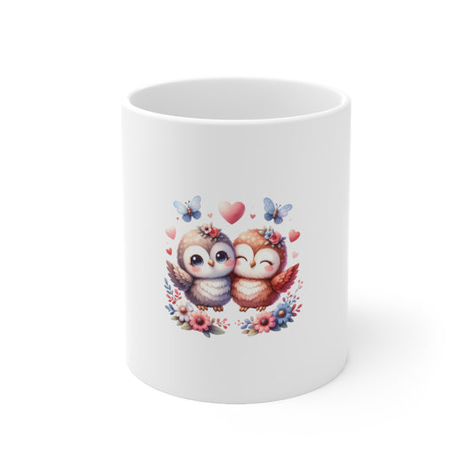 Adorable Owl Love Ceramic Coffee Mug - 11oz & 15oz