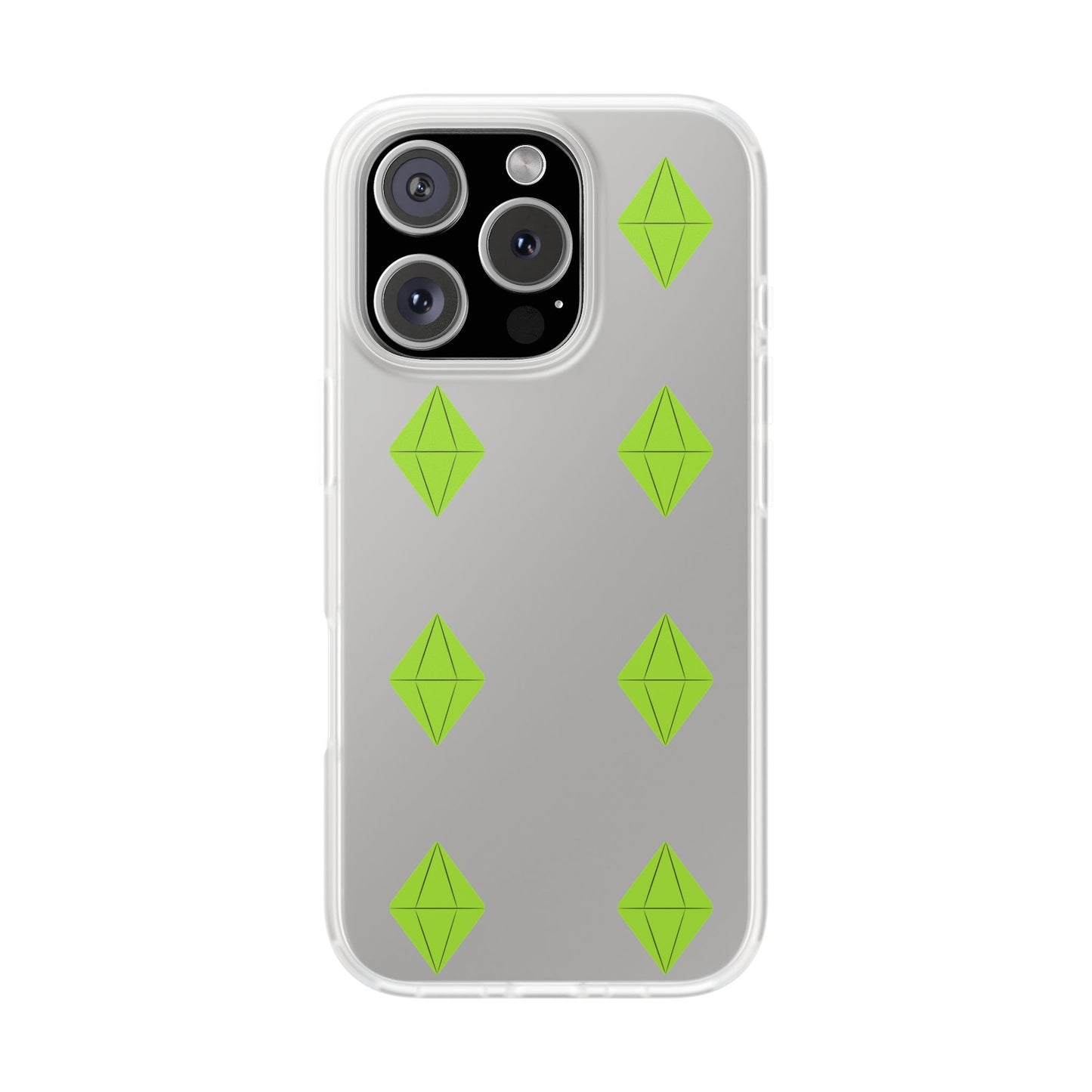 Sims 4 Plumbob Pattern Flexi Case for iPhone