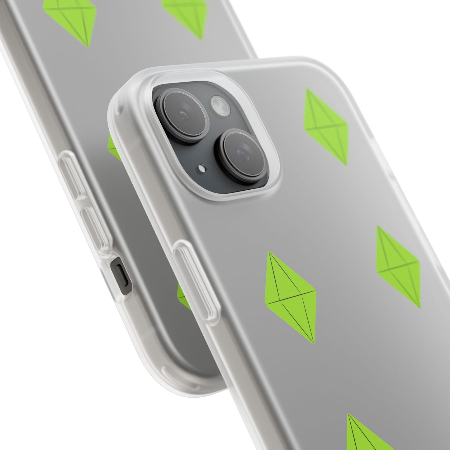 Sims 4 Plumbob Pattern Flexi Case for iPhone