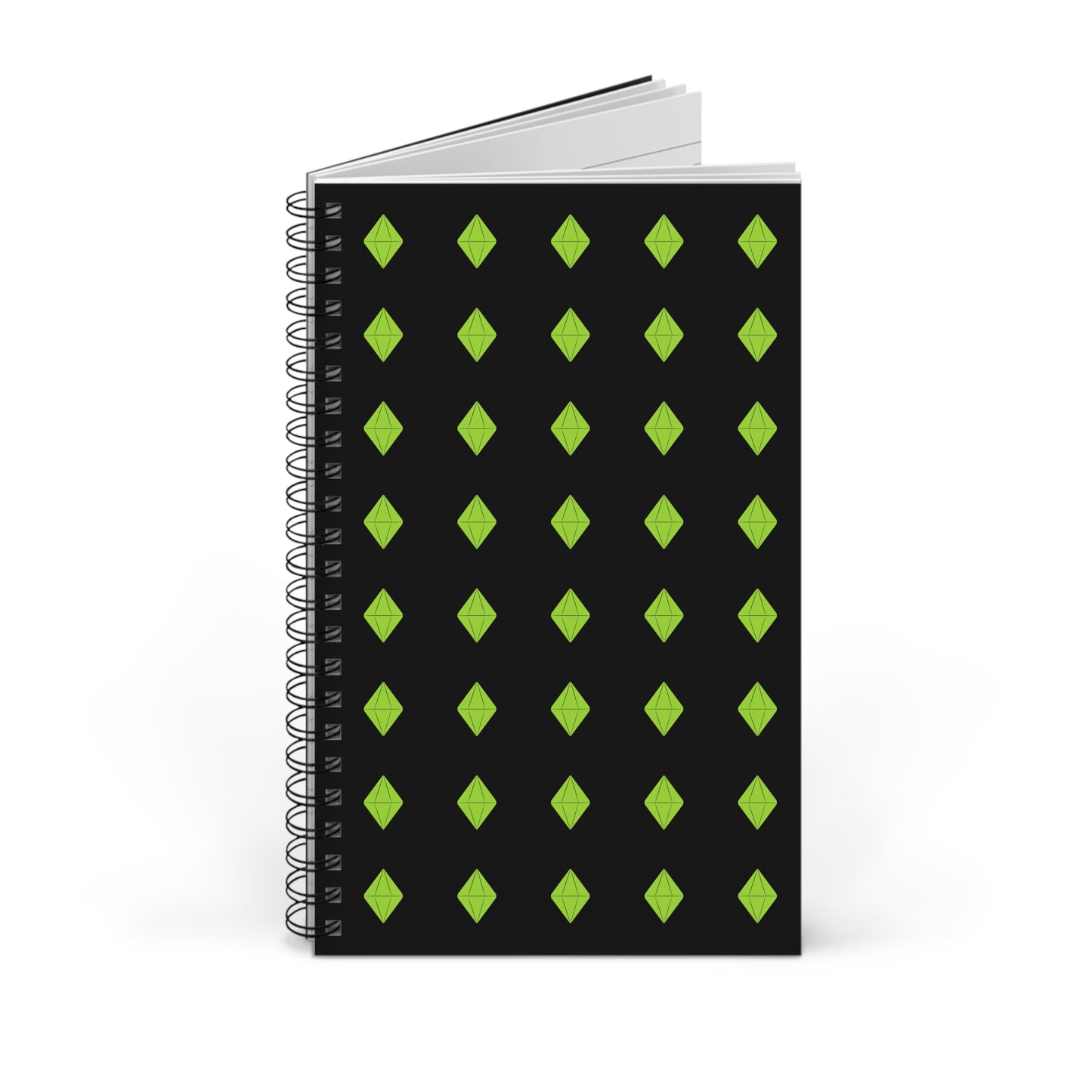 Spiral Journal - Sims Plumbot Pattern Notebook, Gaming Bullet Journal, Video Game Diary, Geeky Sketchbook, Gamer Gift