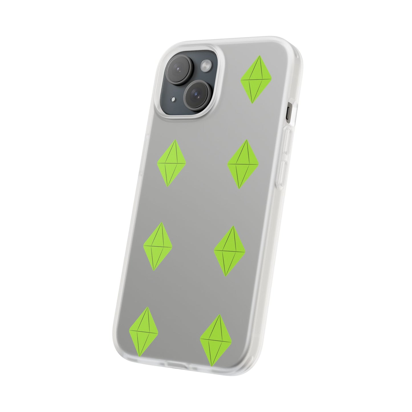 Sims 4 Plumbob Pattern Flexi Case for iPhone