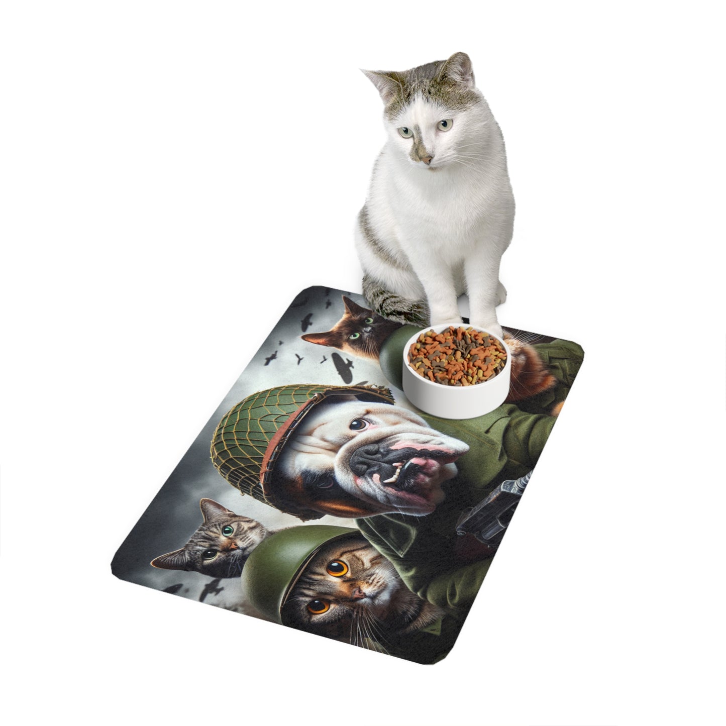 Pet Food Mat (12x18) - Expendables Dogs and Cats 2